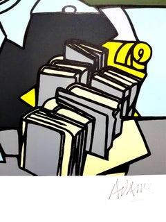 Original signierte Lithographie von Jacques Derrida:: von Valerio Adami