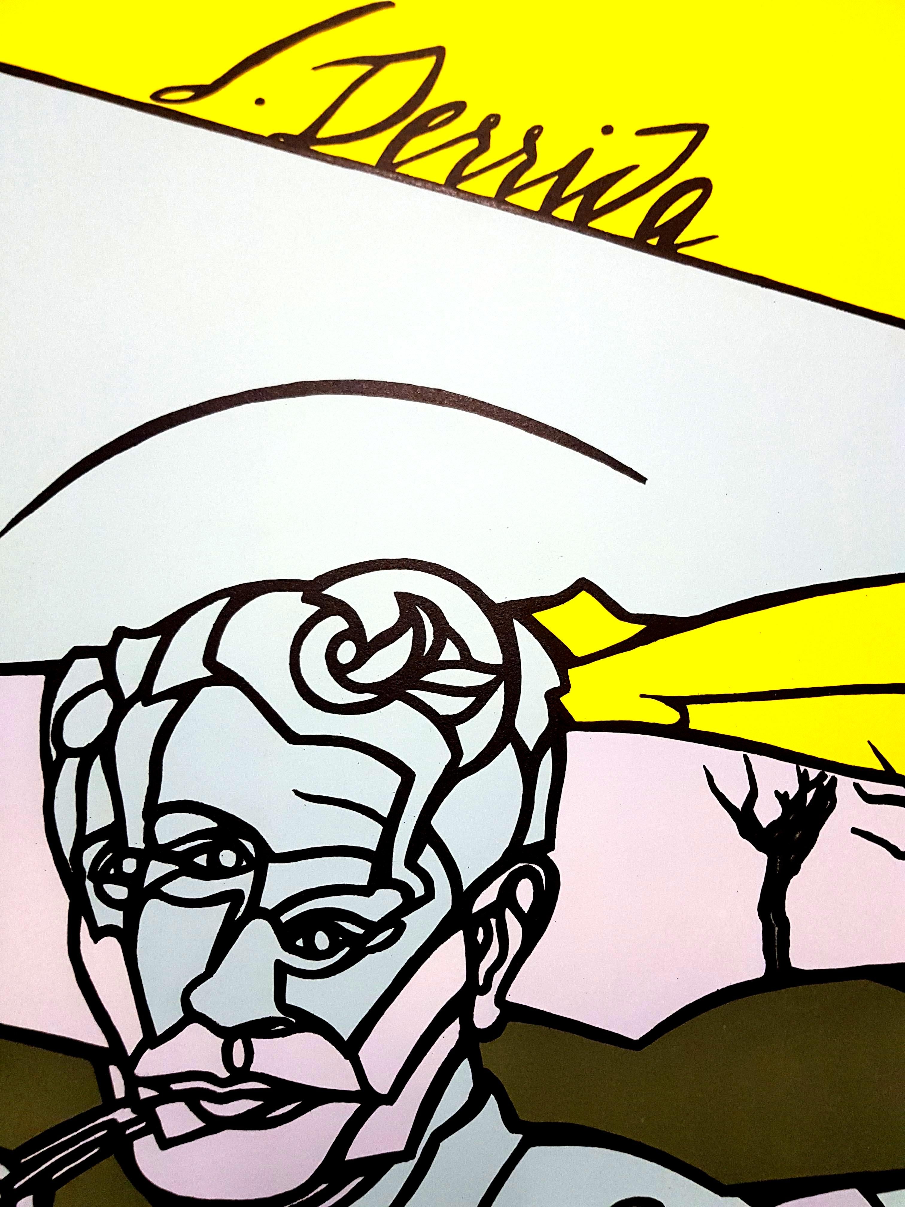 Valerio Adami - Jacques Derrida - Original Signed Lithograph 5