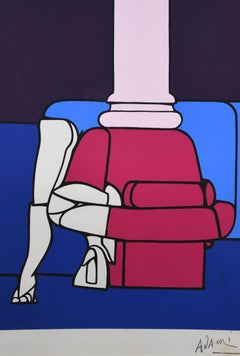Valerio Adami signierte Lithographie 50 × 65 cm (19,7 × 25,6 in)