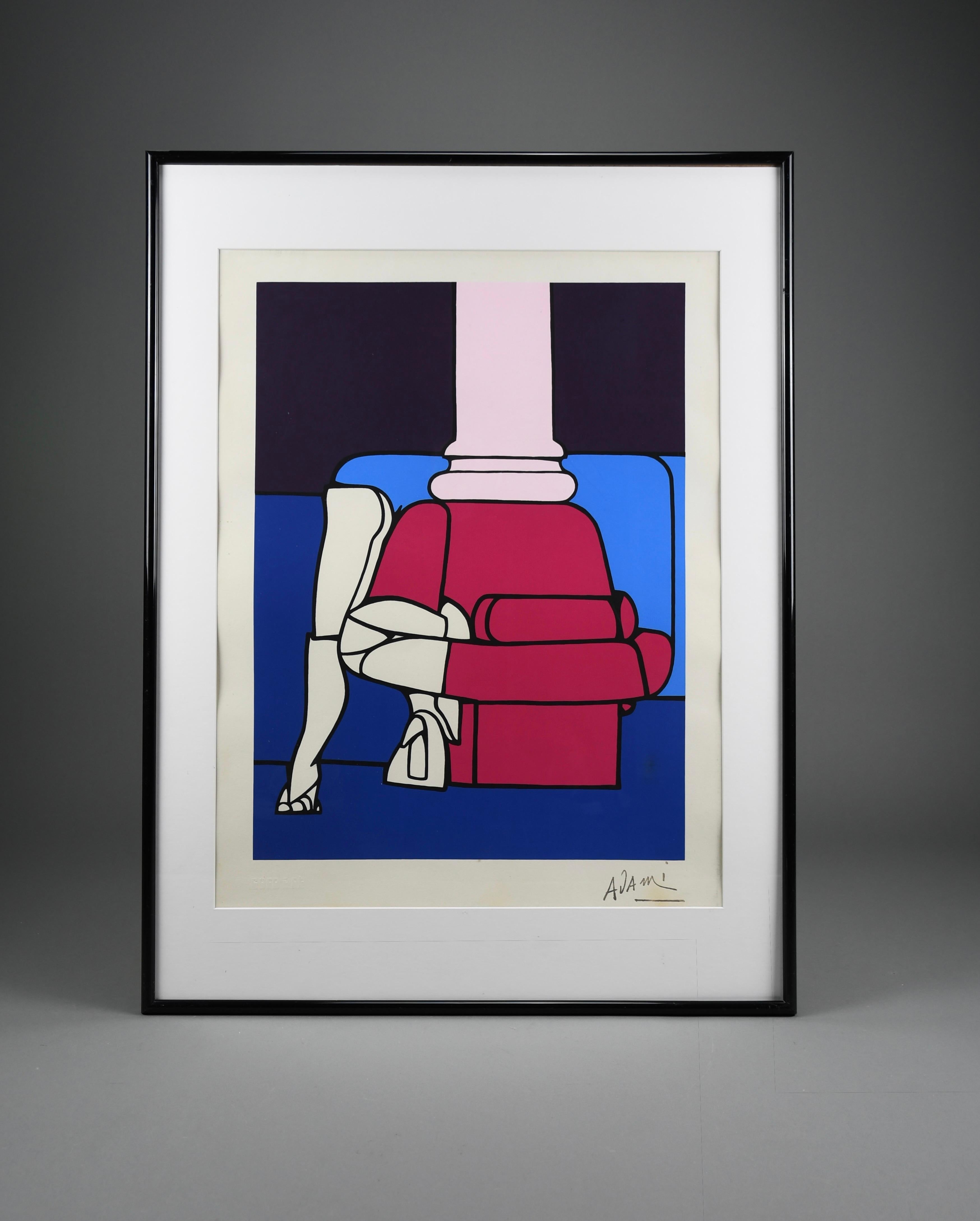 Valerio Adami signed lithograph 50 × 65 cm (19.7 × 25.6 in) For Sale 1