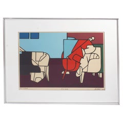 Lithographie „Concerto“, signierte Pop-Art-Lithographie, „Concerto“, von Valerio Adami