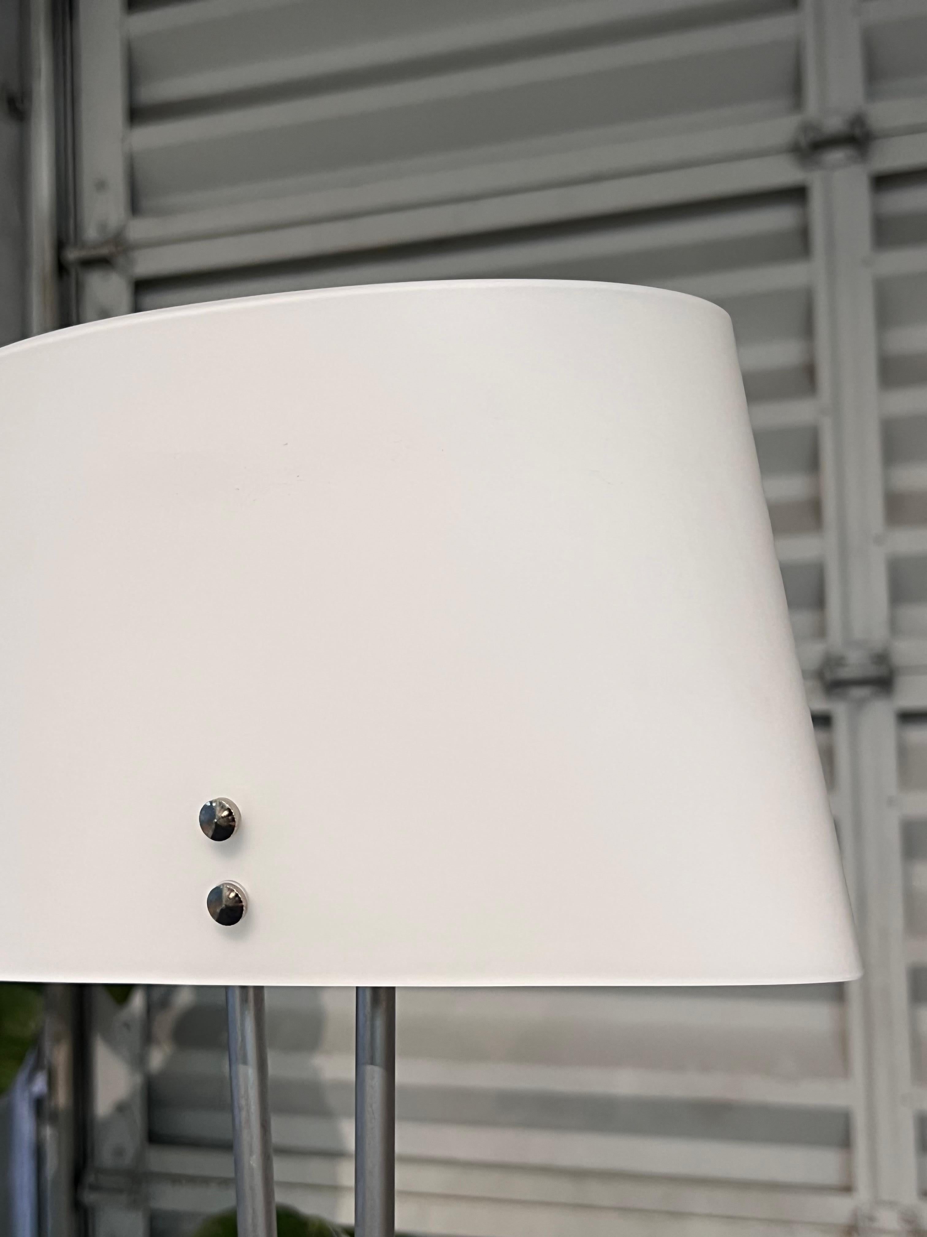 Valerio Bottin Vitt Terra Series White Murano and Steel Floor Lamp for Foscarini For Sale 5