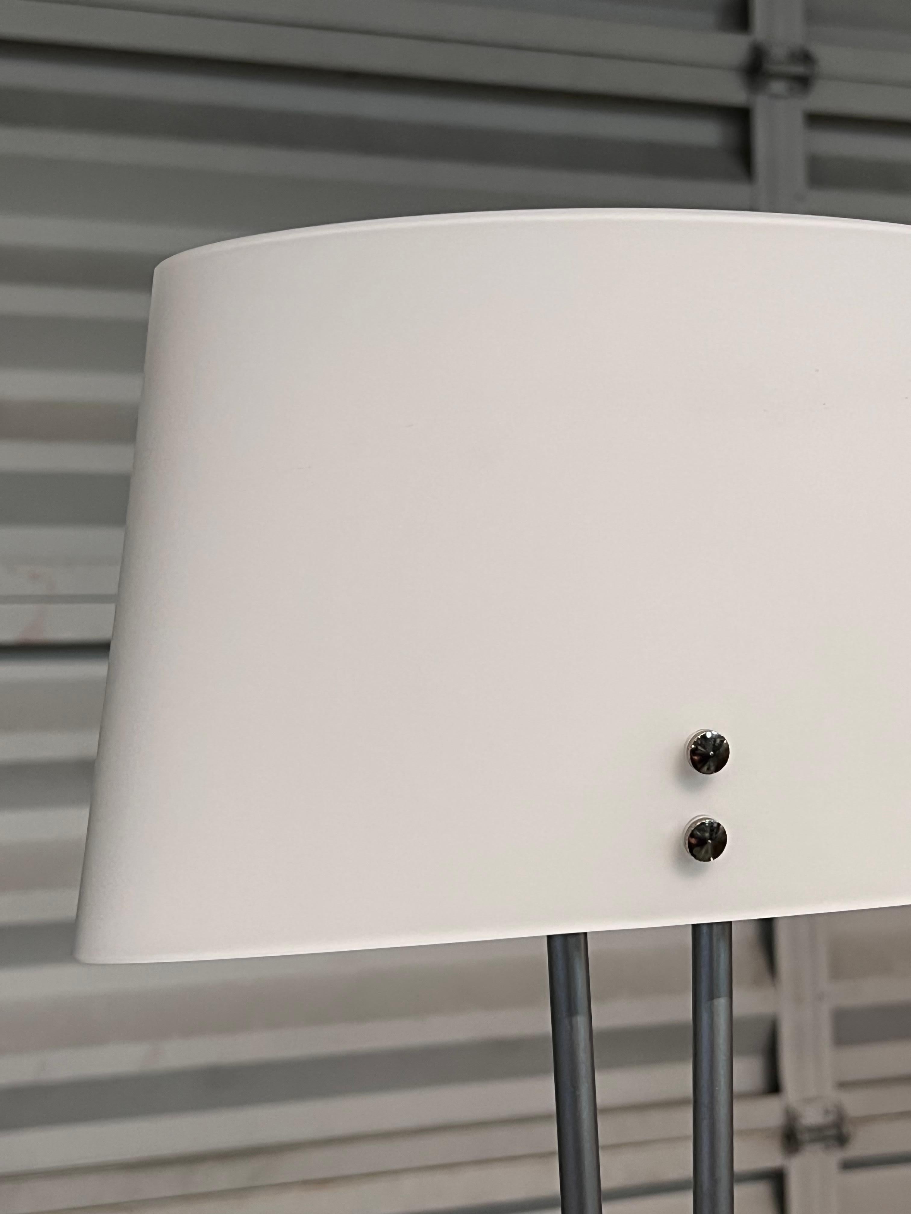 Valerio Bottin Vitt Terra Series White Murano and Steel Floor Lamp for Foscarini For Sale 8