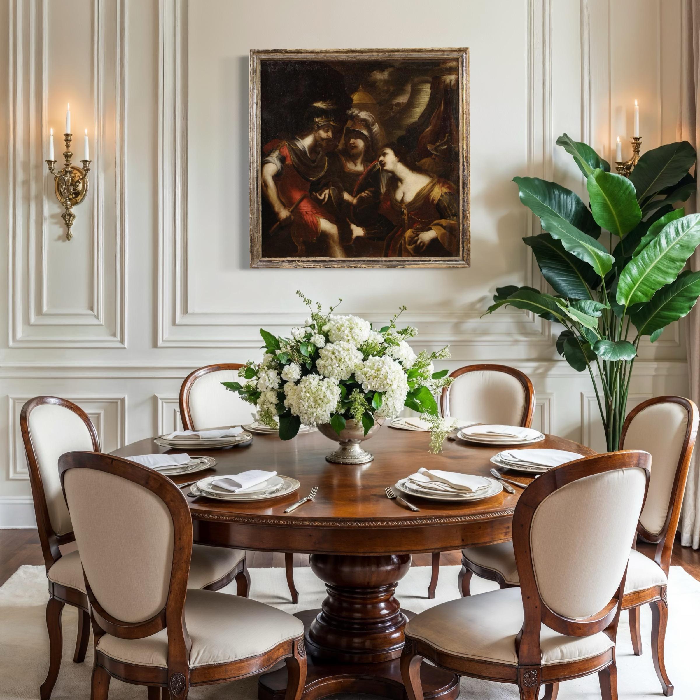 17th Century Oil on Canvas Antique Italian Mythological Painting, 1640 en venta 9