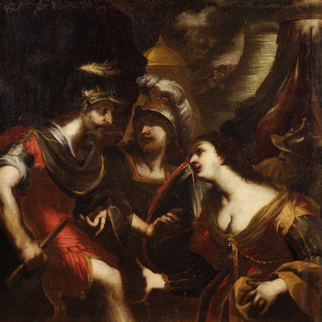 17th Century Oil on Canvas Antique Italian Mythological Painting, 1640 en venta 12