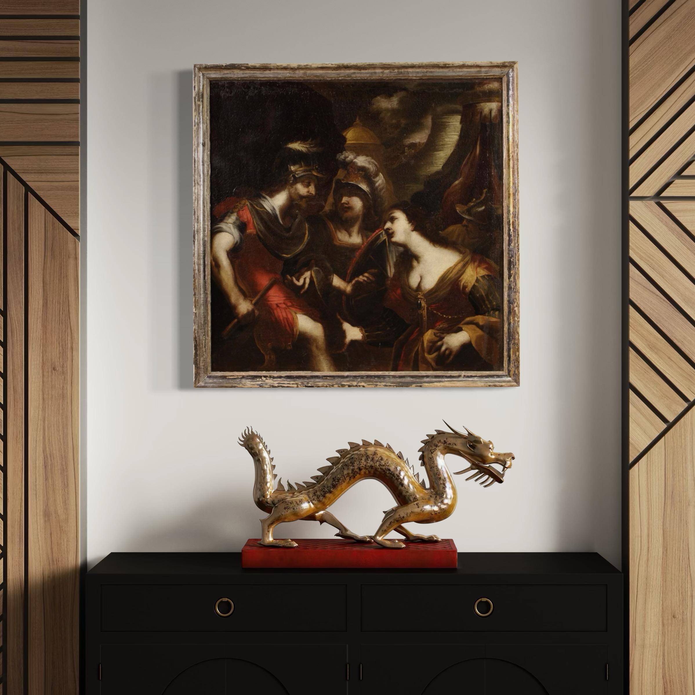 17th Century Oil on Canvas Antique Italian Mythological Painting, 1640 en venta 4