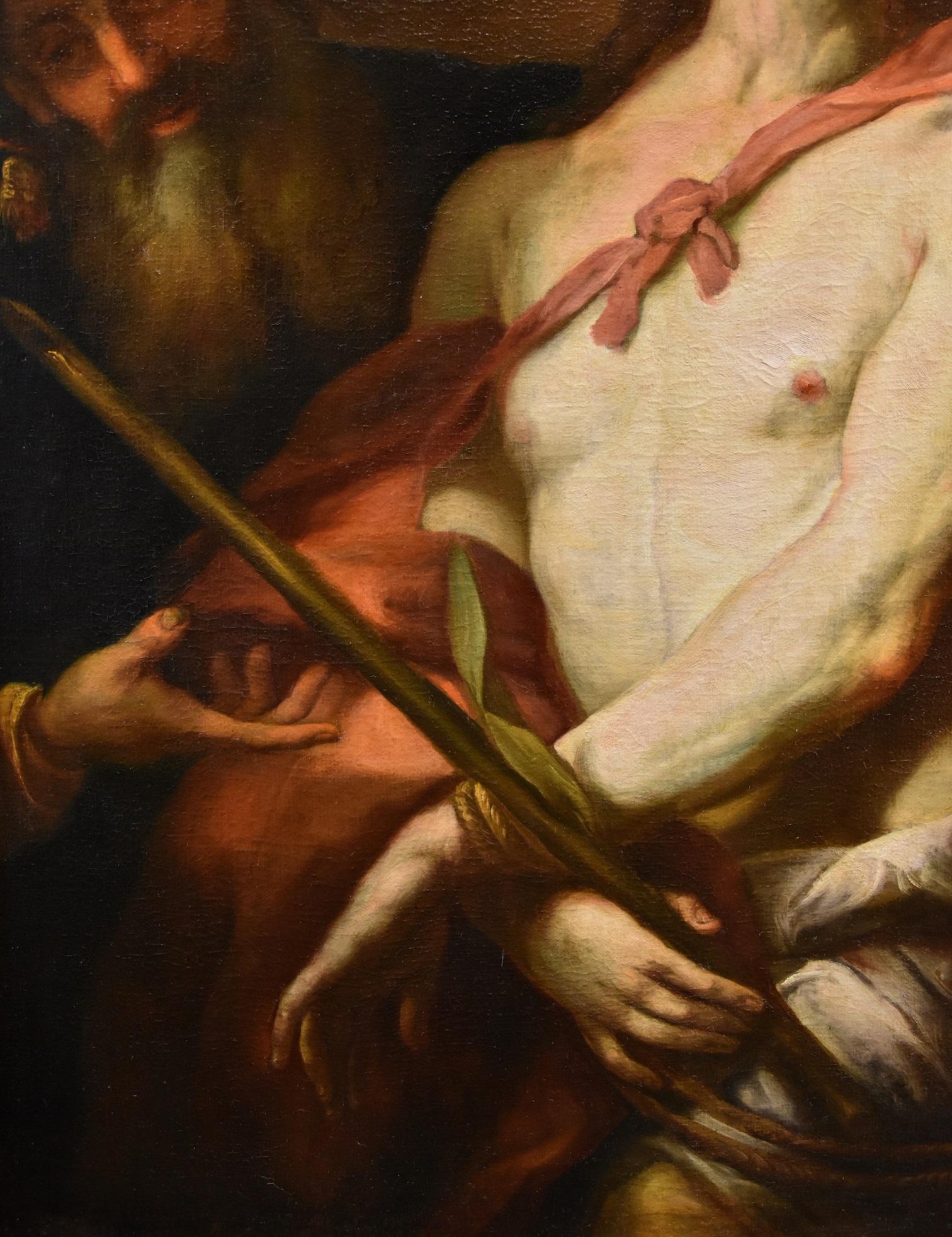 Ecce Homo Castello 17ème siècle peinture huile sur toile maître géorgien ancien en vente 6