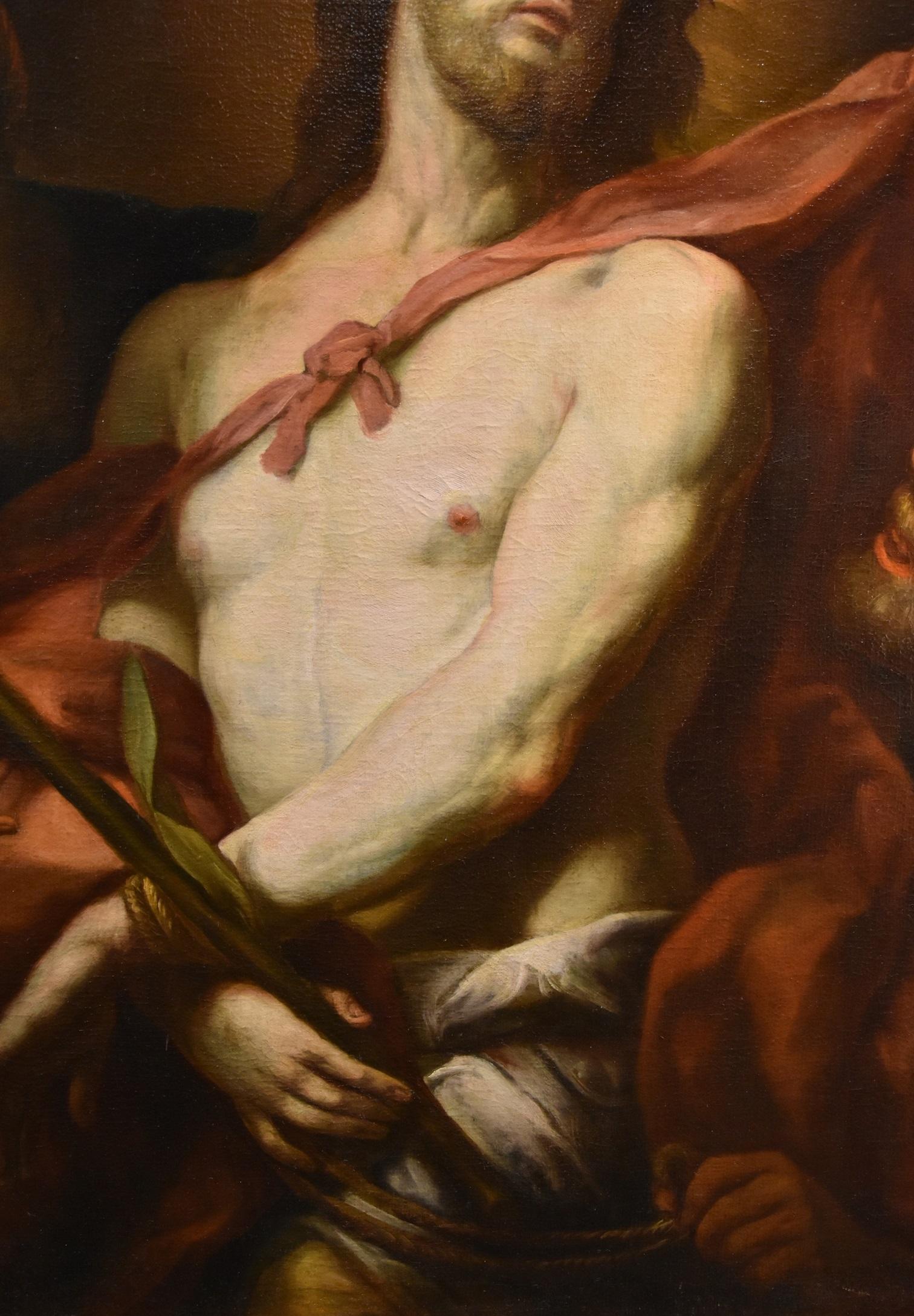 Ecce Homo Castello 17ème siècle peinture huile sur toile maître géorgien ancien en vente 7