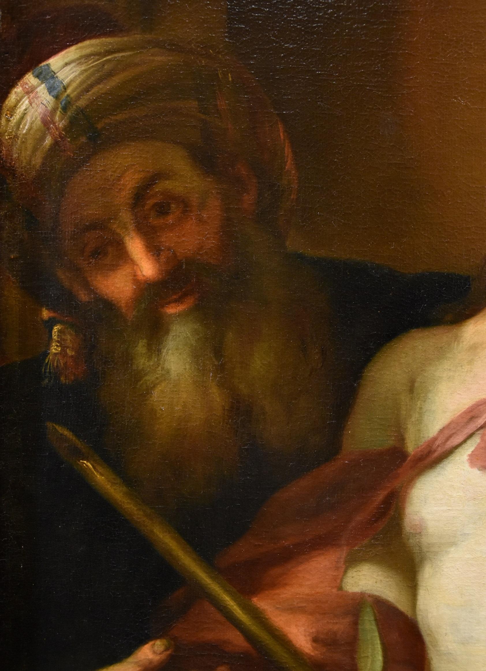 Ecce Homo Castello 17ème siècle peinture huile sur toile maître géorgien ancien en vente 8