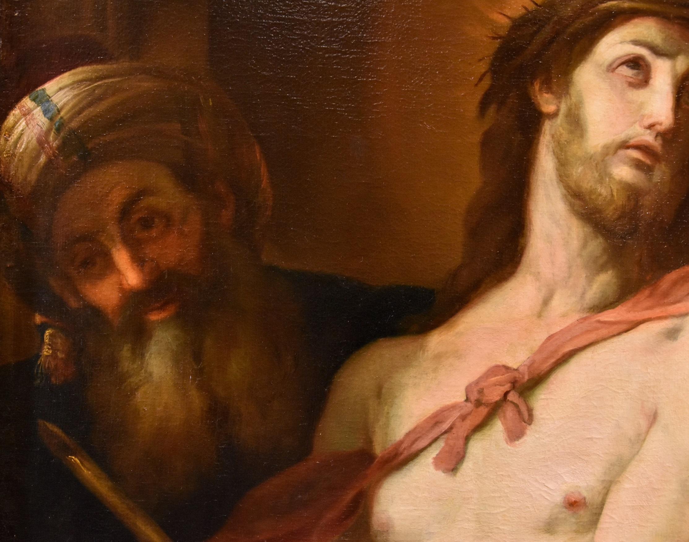 Ecce Homo Castello 17ème siècle peinture huile sur toile maître géorgien ancien en vente 9
