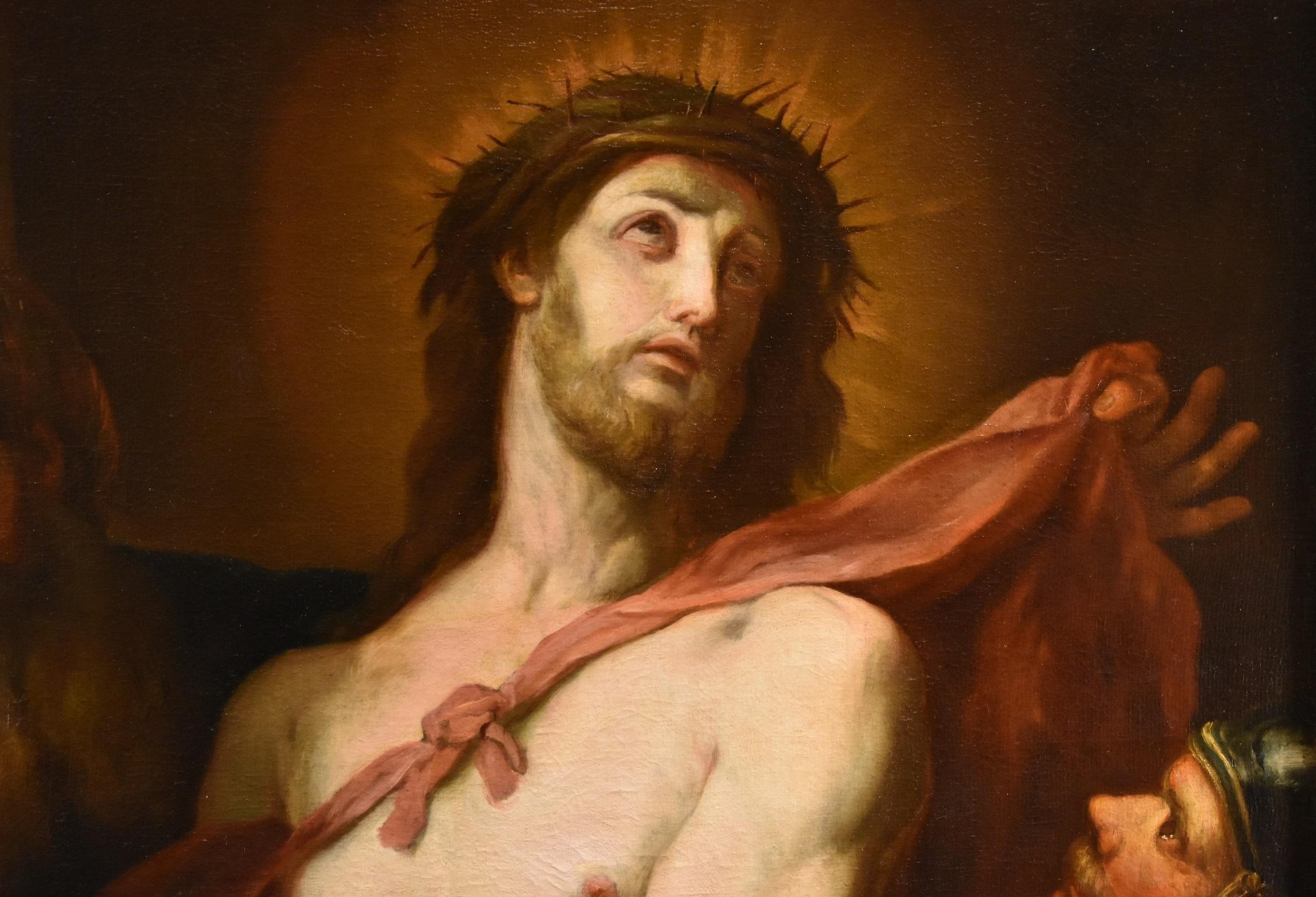 Ecce Homo Castello 17ème siècle peinture huile sur toile maître géorgien ancien en vente 2