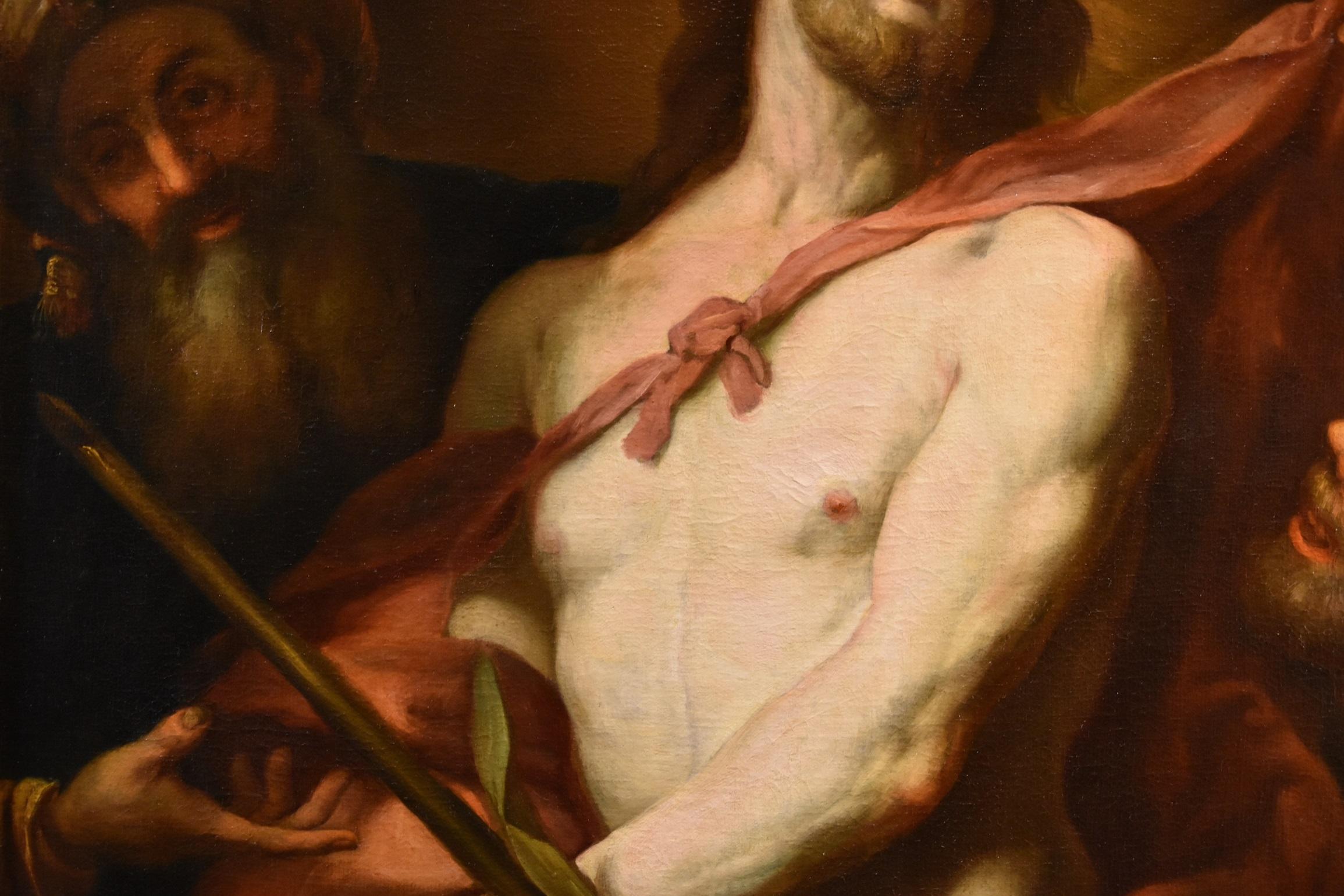 Ecce Homo Castello 17ème siècle peinture huile sur toile maître géorgien ancien en vente 3