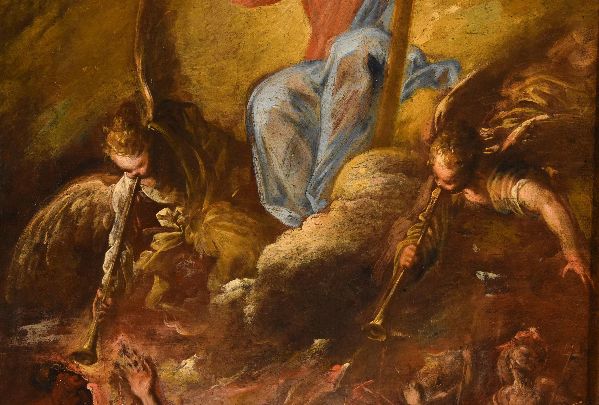 Last Judgement Resurrection Castello Paint Oil on canvas Old master 17th Century 5