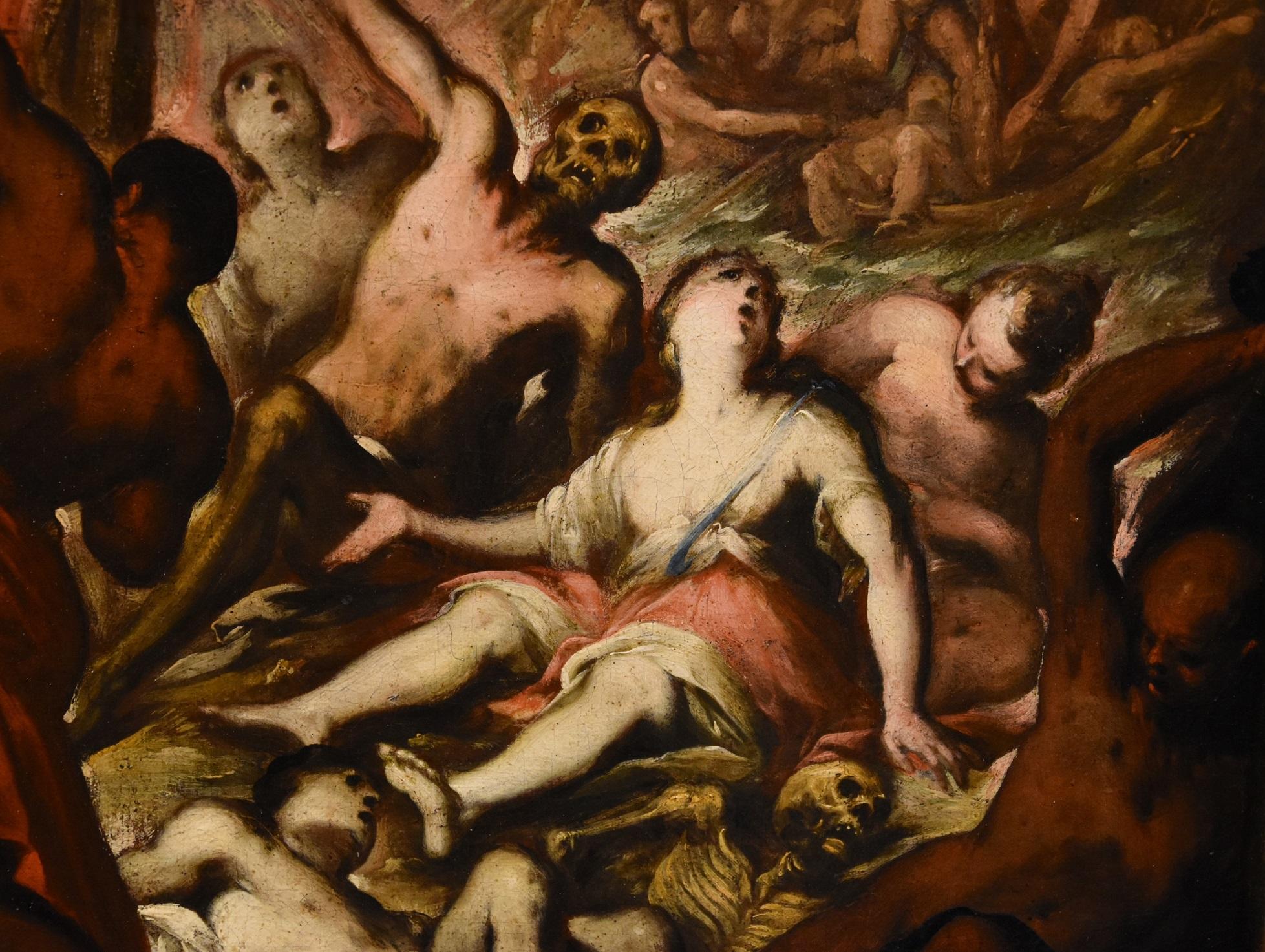 Last Judgement Resurrection Castello Paint Oil on canvas Old master 17th Century 6