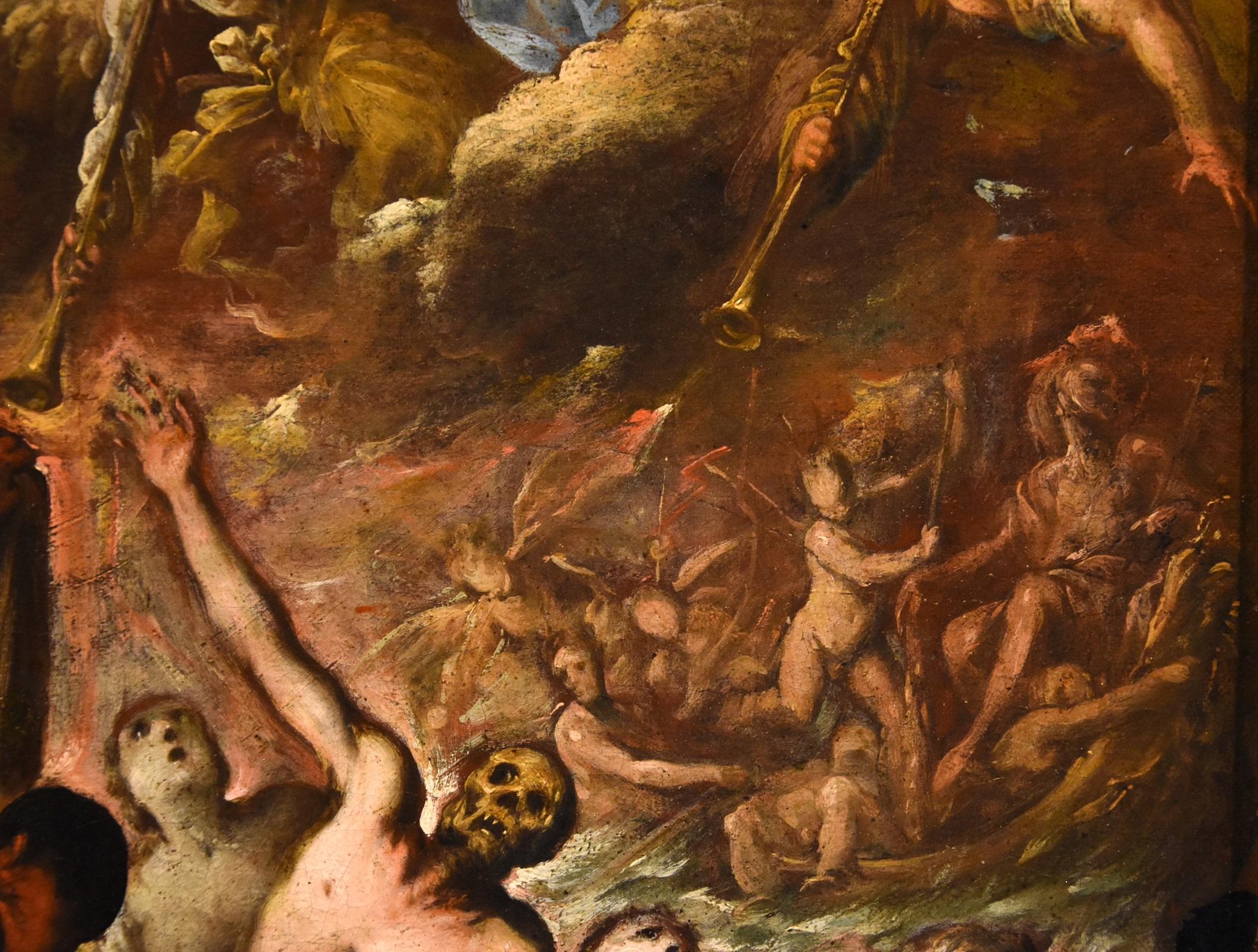 Last Judgement Resurrection Castello Paint Oil on canvas Old master 17th Century 10