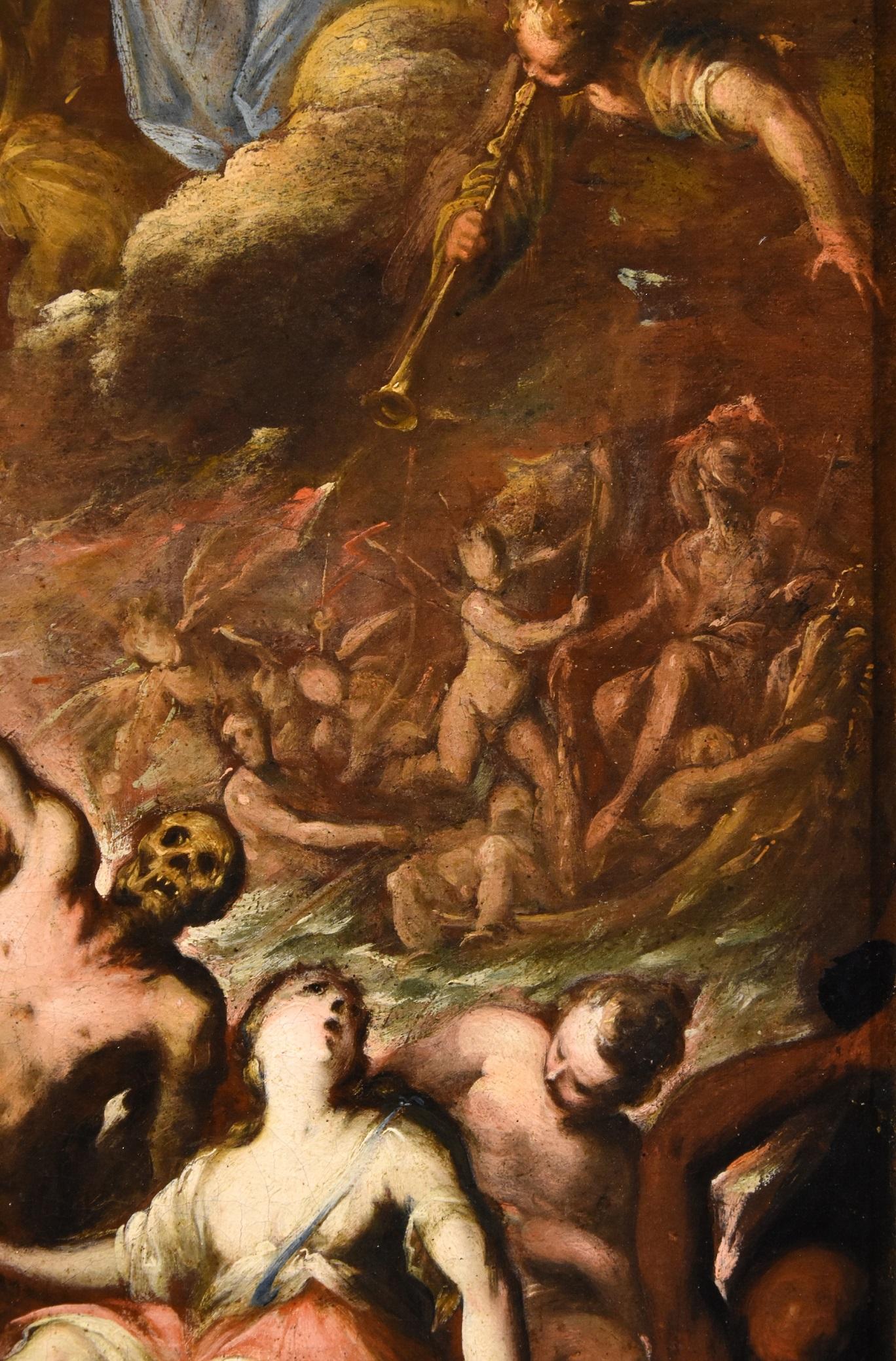 Last Judgement Resurrection Castello Paint Oil on canvas Old master 17th Century 1
