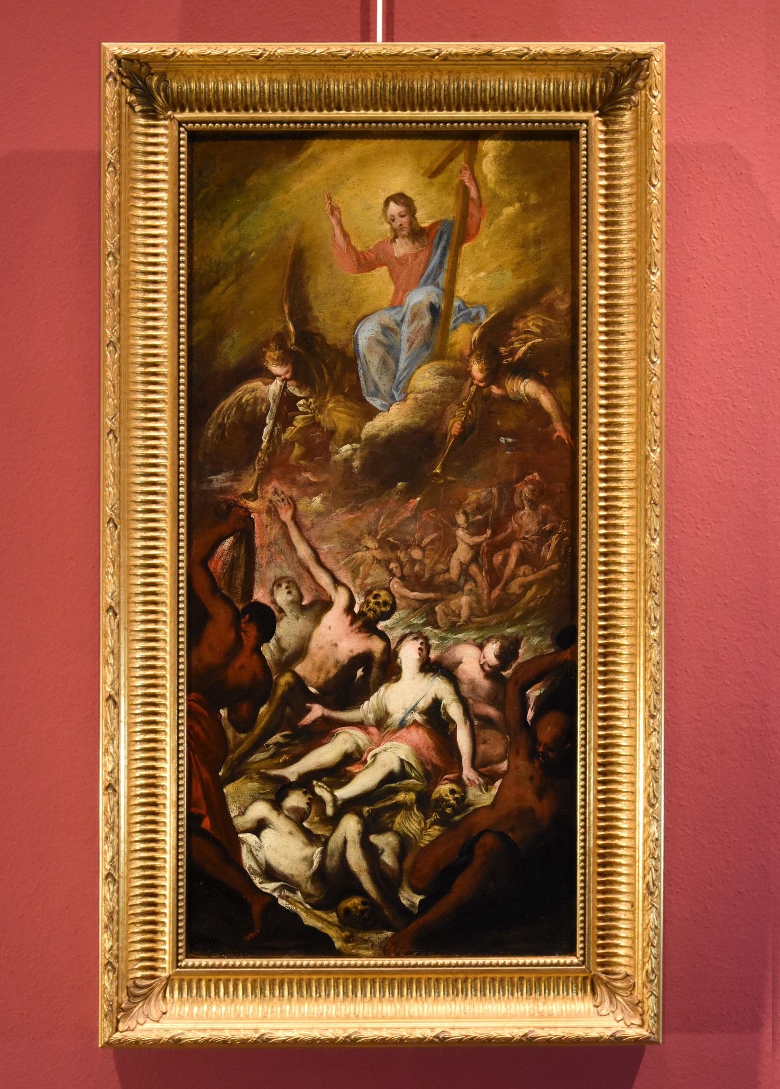 Last Judgement Resurrection Castello Paint Oil on canvas Old master 17th Century - Painting by Valerio Castello (Genoa, 1624 - Genoa, 1659)