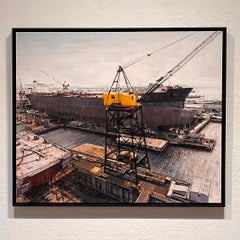 "Docks from Above" Oil Painting