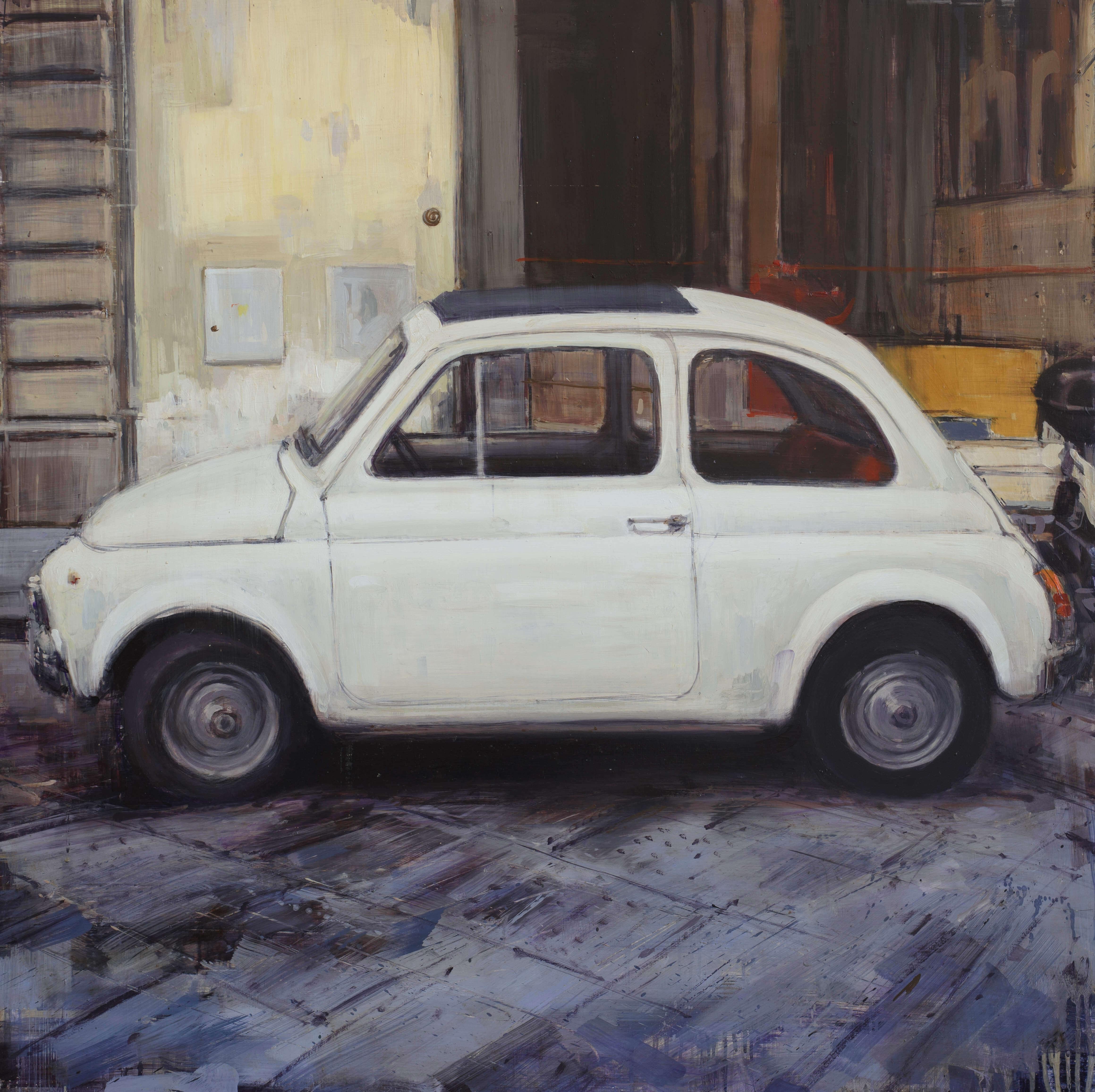 Valerio D'Ospina Landscape Painting - Fiat 500