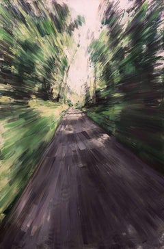 "Going Downhill" peinture à l'huile