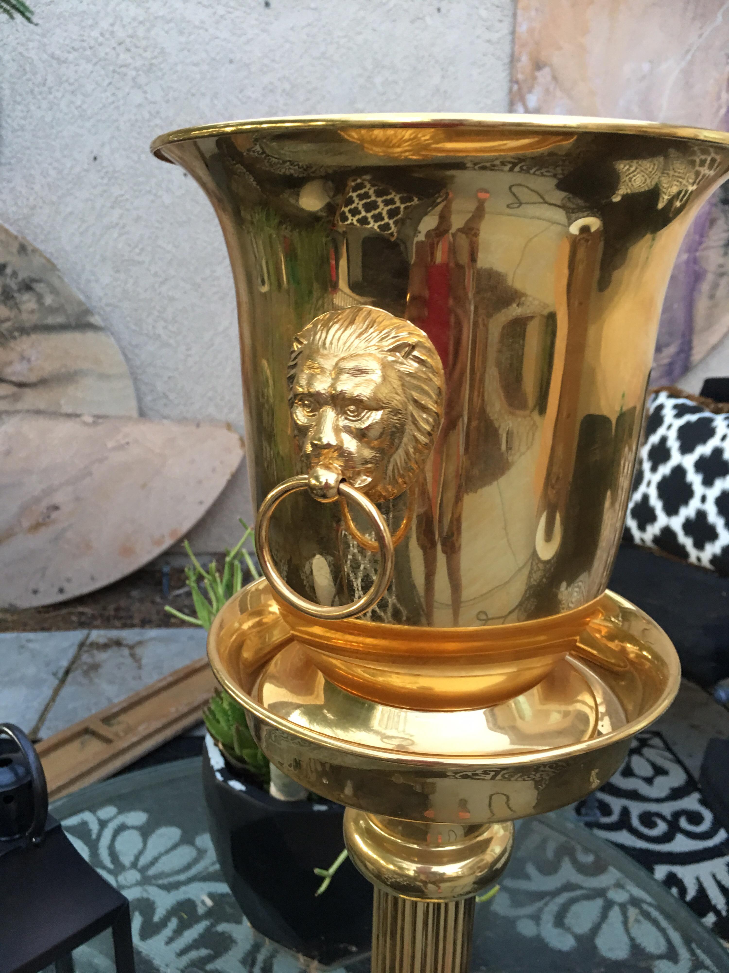 gold ice bucket stand