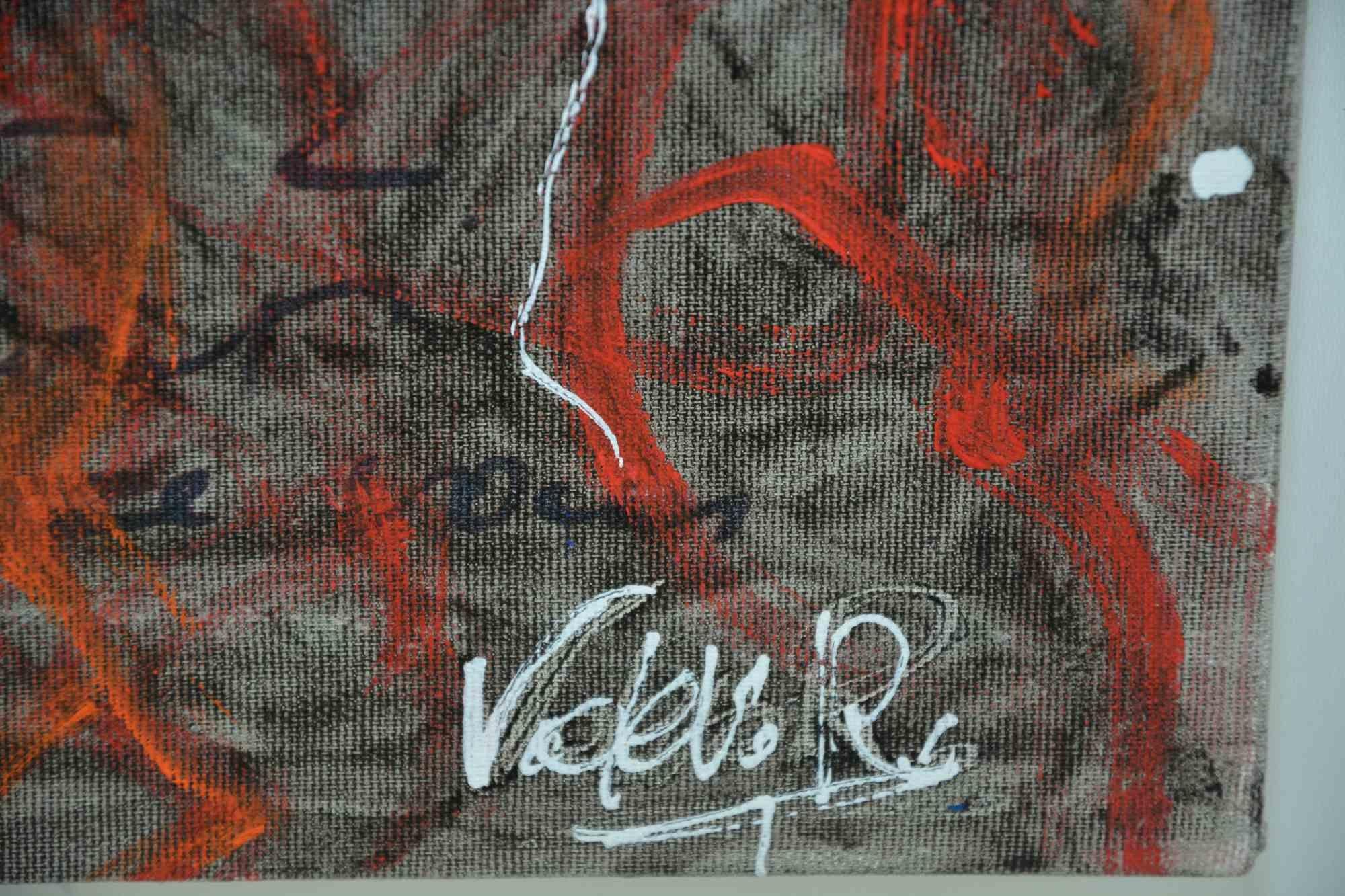 Composition - Mixed media on canvas by Valerio Romagnoli - 2000s For Sale 1