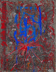 Composition - Mixed media on canvas by Valerio Romagnoli - 2000s