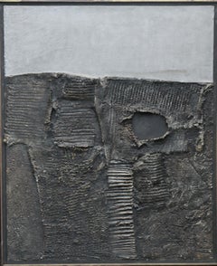 Shifting Strata Paris 1963 - Peinture expressionniste abstraite grecque Fontana