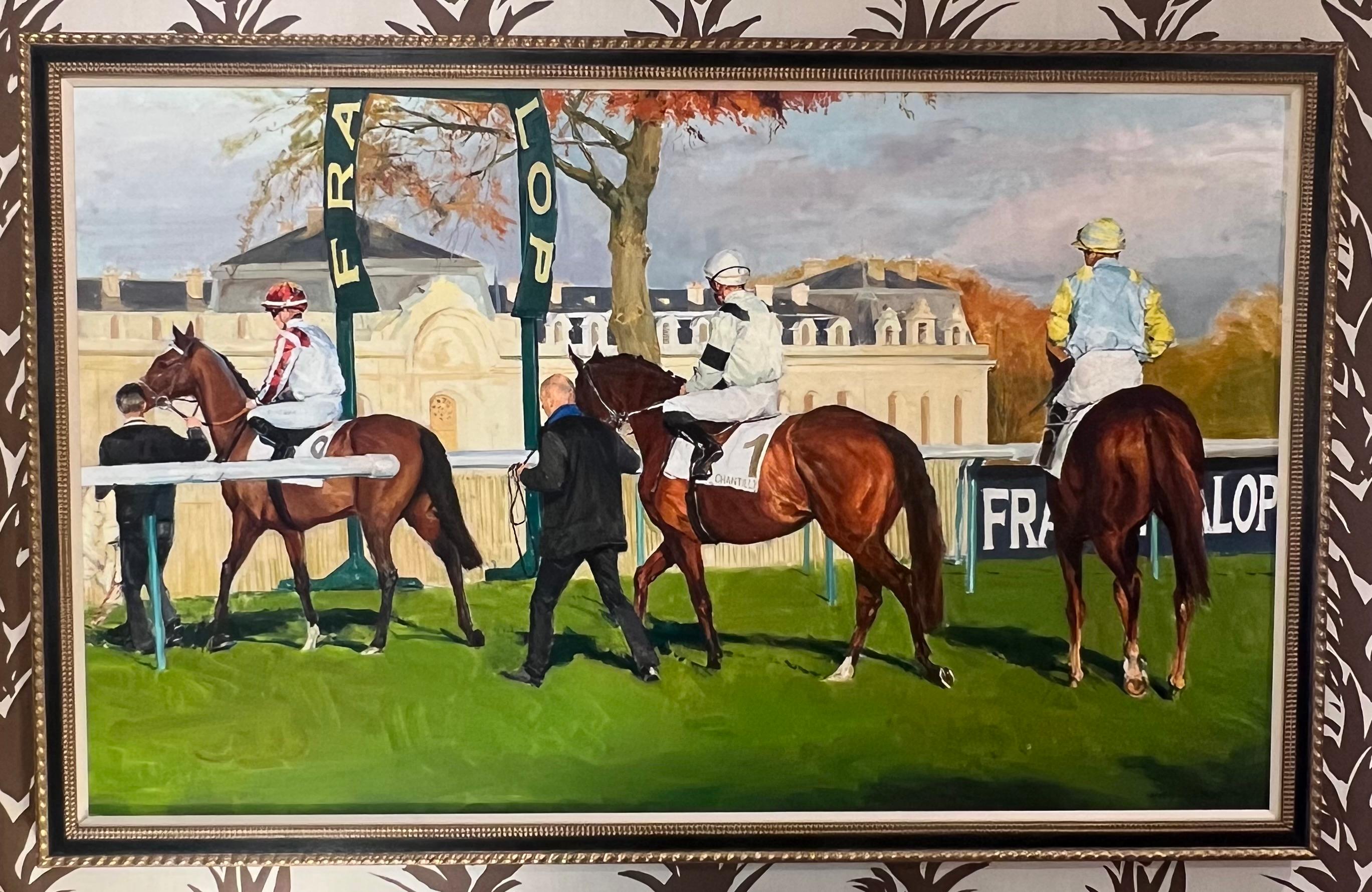 Going to Post, Chantilly - Painting by Valeriy Gridnev