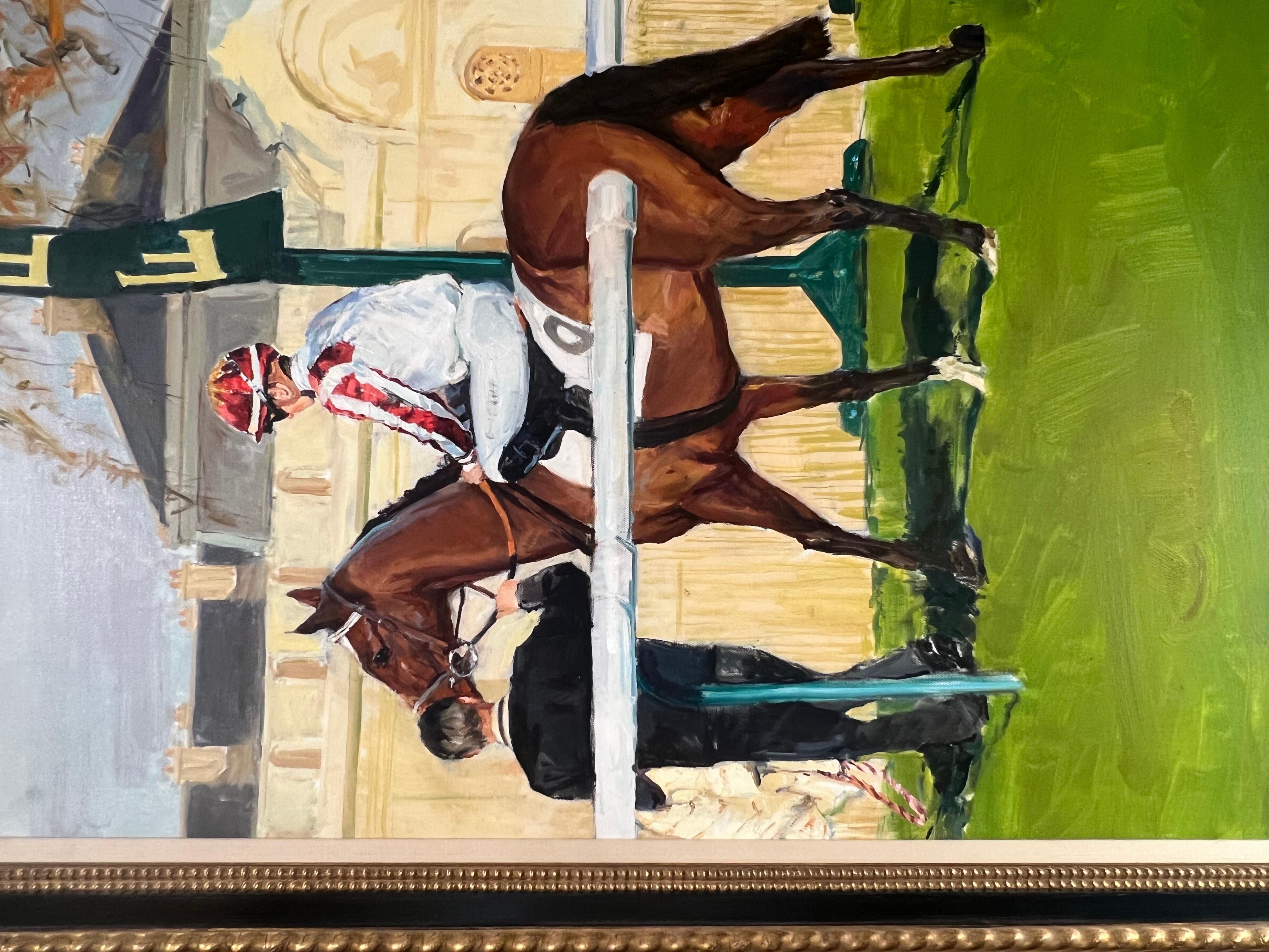 Going to Post, Chantilly - Brown Animal Painting by Valeriy Gridnev