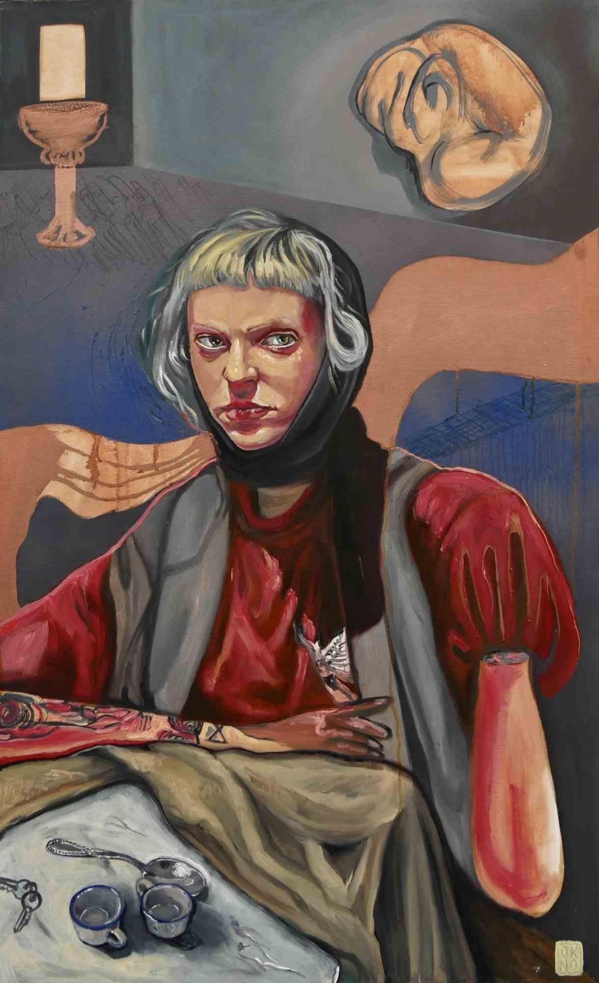 Self Series: Intro-inspection - Oil Painting by Valeriya Shebelnichenko - 2022