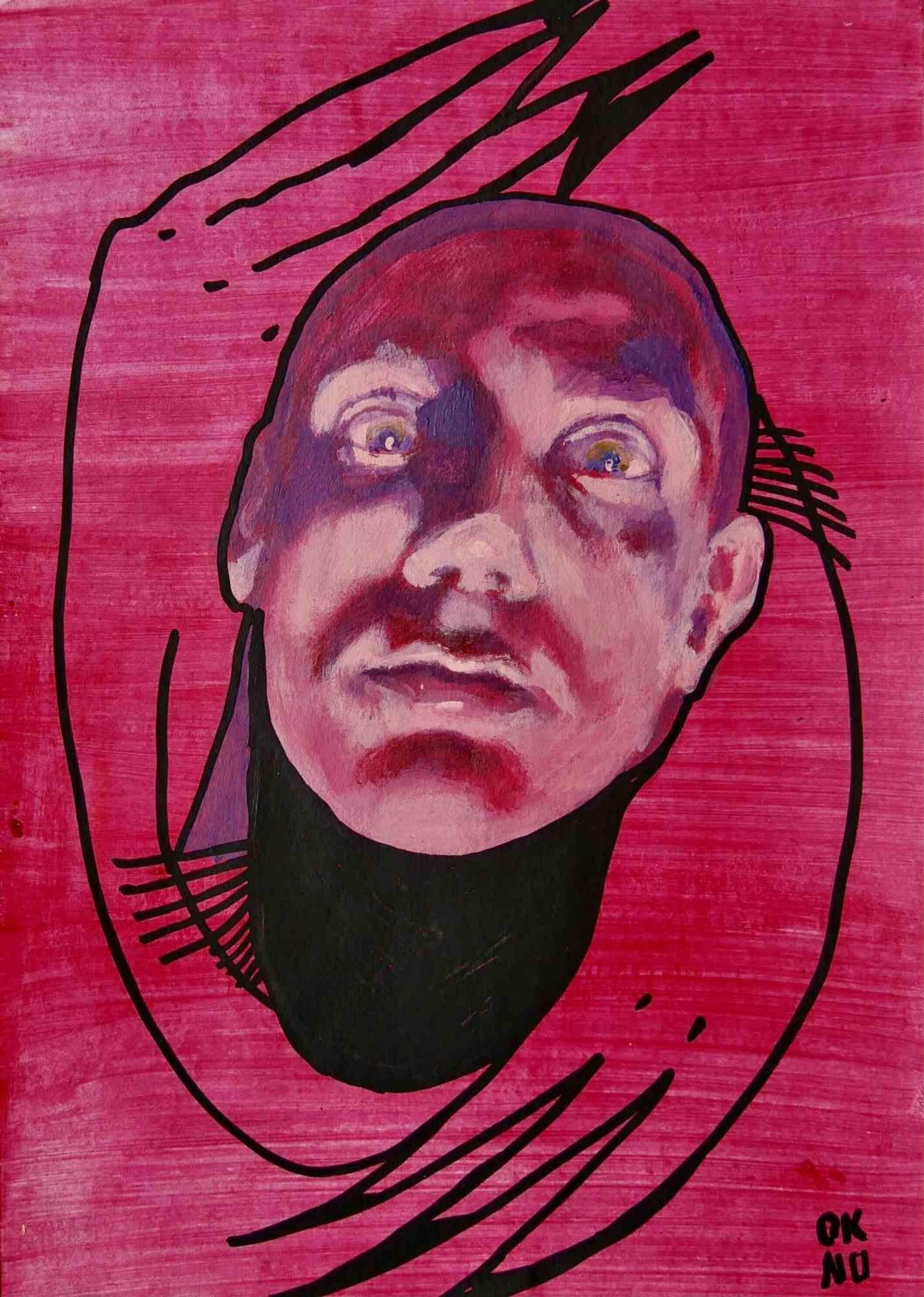 "What's ahead (3)" is a painting made by Ukrainian artist Okno in 2023.

Acrylic and marker on drawing paper. Signed by hand. Excellent condition.

The work is part of the artist's studies on paper. The study focuses on the chiaroscuro that is