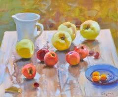 Apple-Zeit. 2023. Leinwand, Öl. 50 × 60 cm. Unterschrieben.