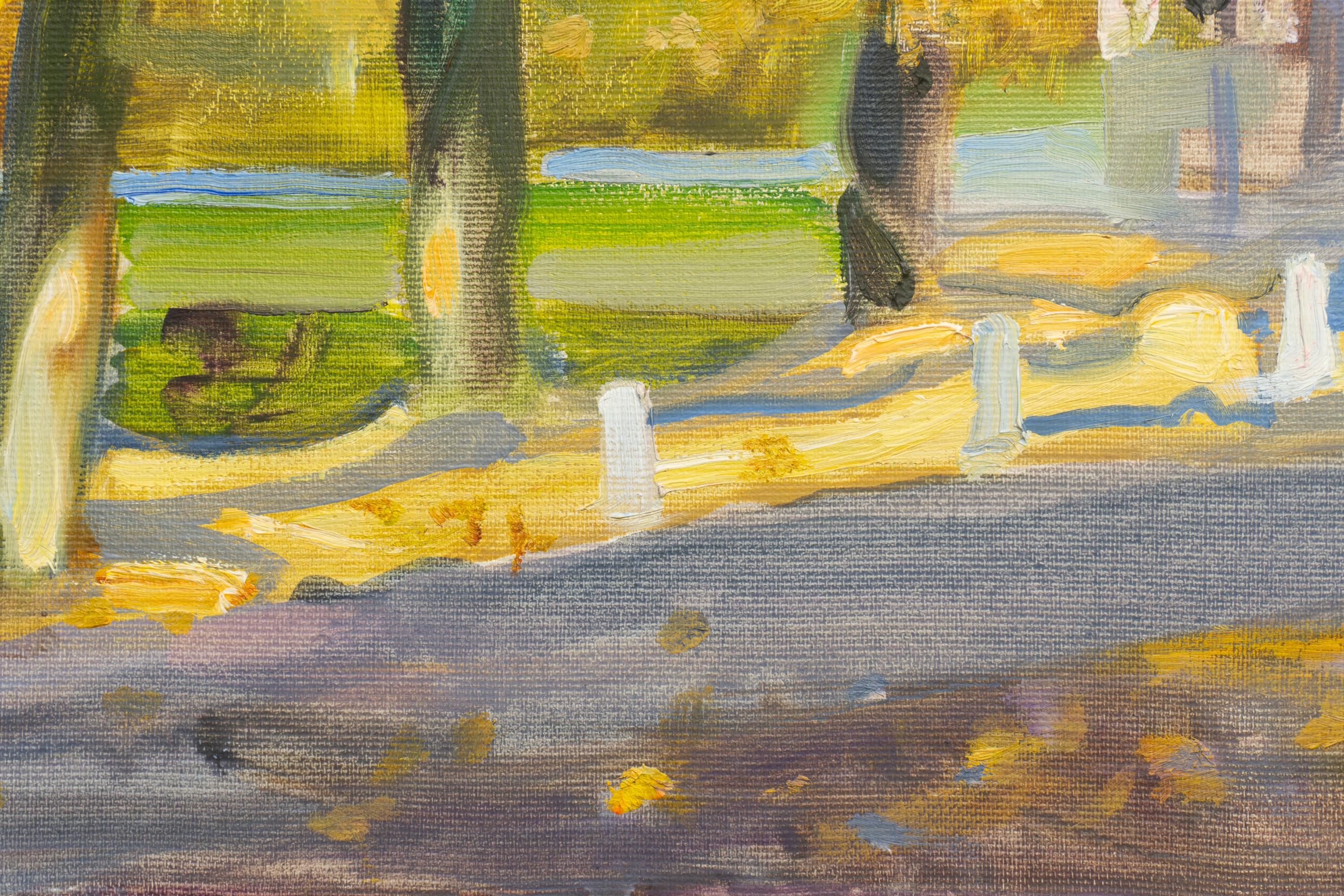 Cesvaine, evening - Brown Still-Life Painting by Valery Bayda 