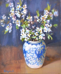 Cherry Blossom. 2025. Canvas, cardboard, oil. 30x25 cm