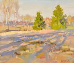 Abendsonne. 2026. Leinwand, Karton, Öl. 25 × 30 cm