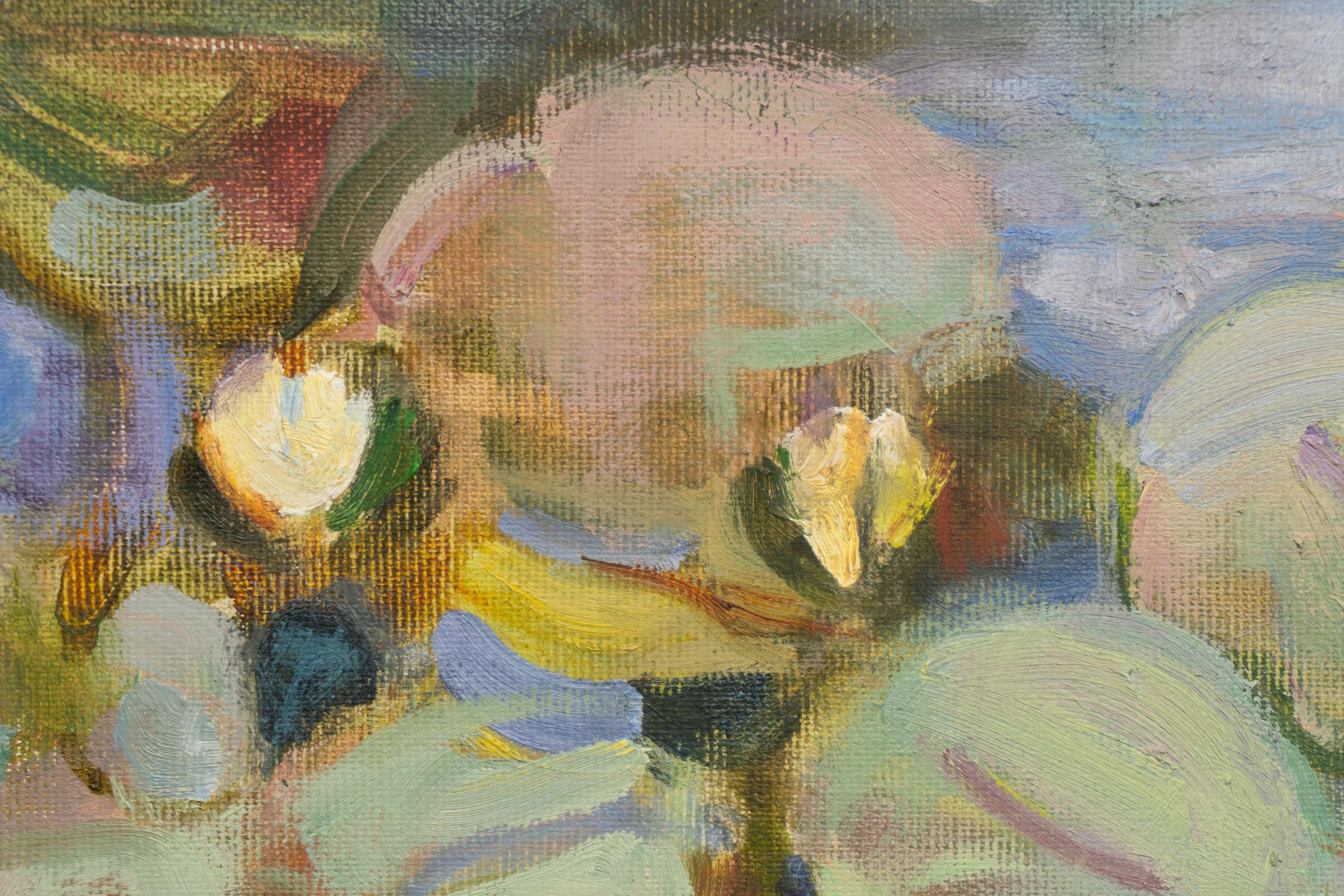 Impression-3 - Brown Still-Life Painting by Valery Bayda 