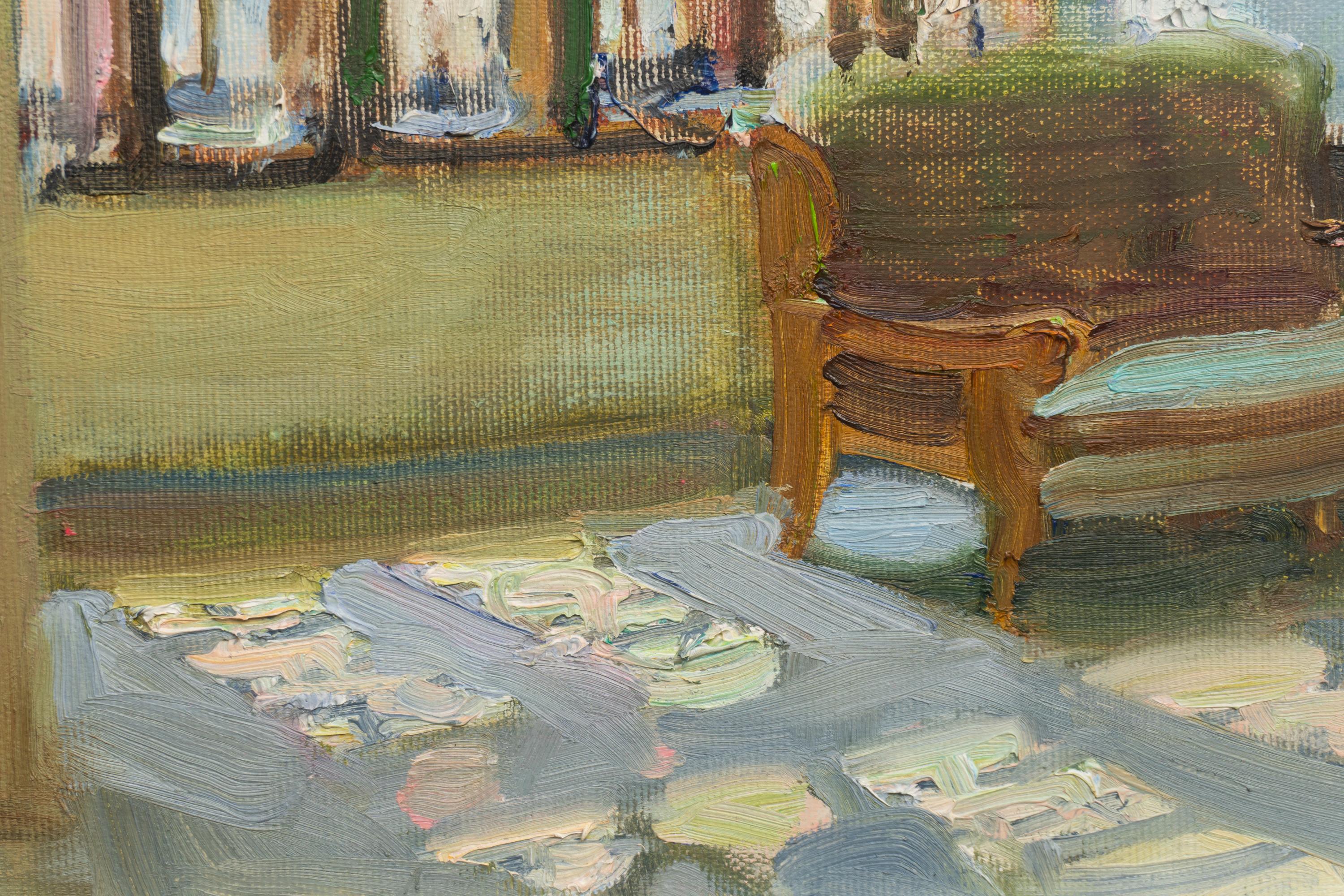 In the Cesvaina's palace - Impressionist Painting by Valery Bayda 
