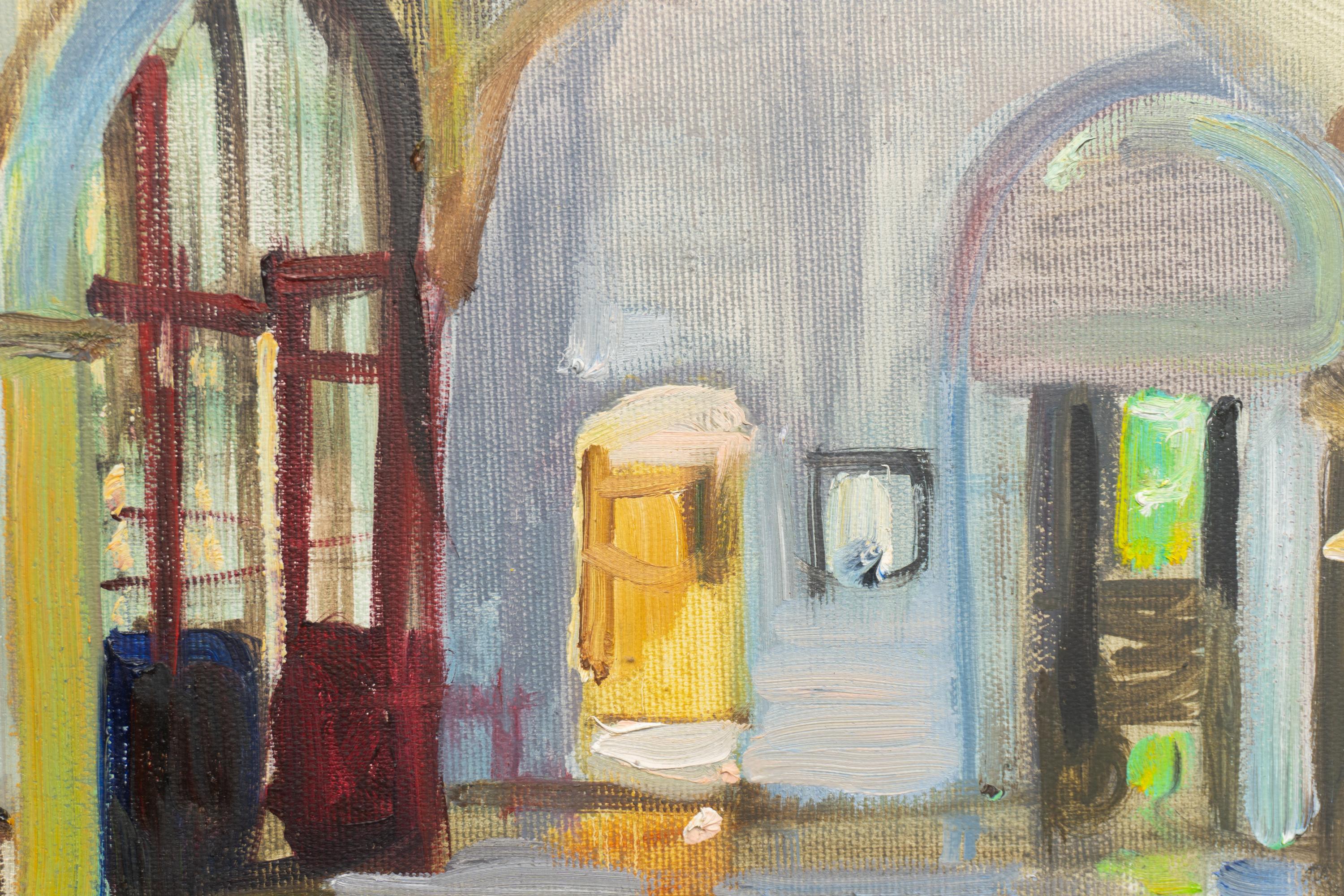 In the Cesvaina's palace - Brown Still-Life Painting by Valery Bayda 