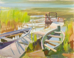 Lake, boats