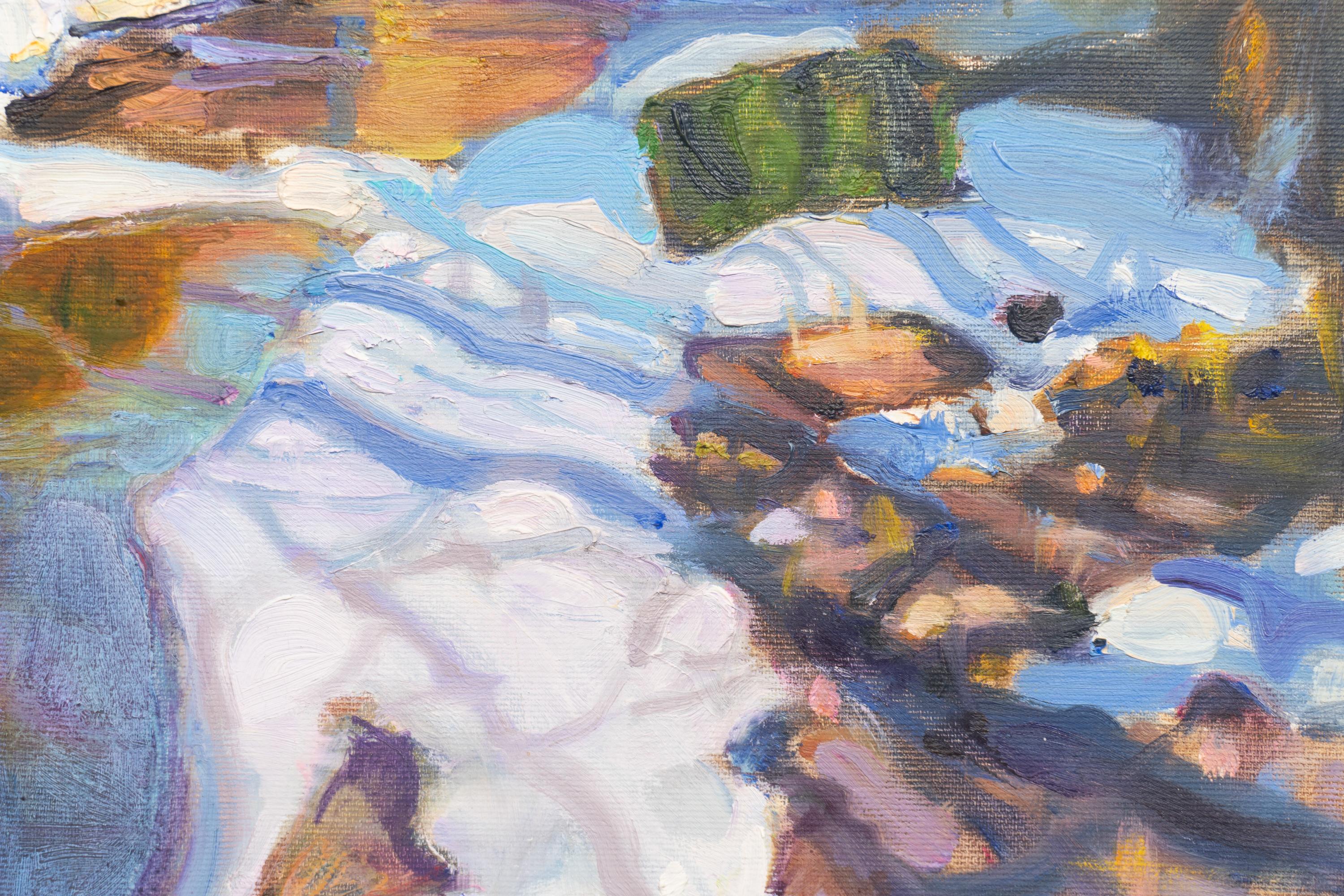 March, thaw - Painting by Valery Bayda 