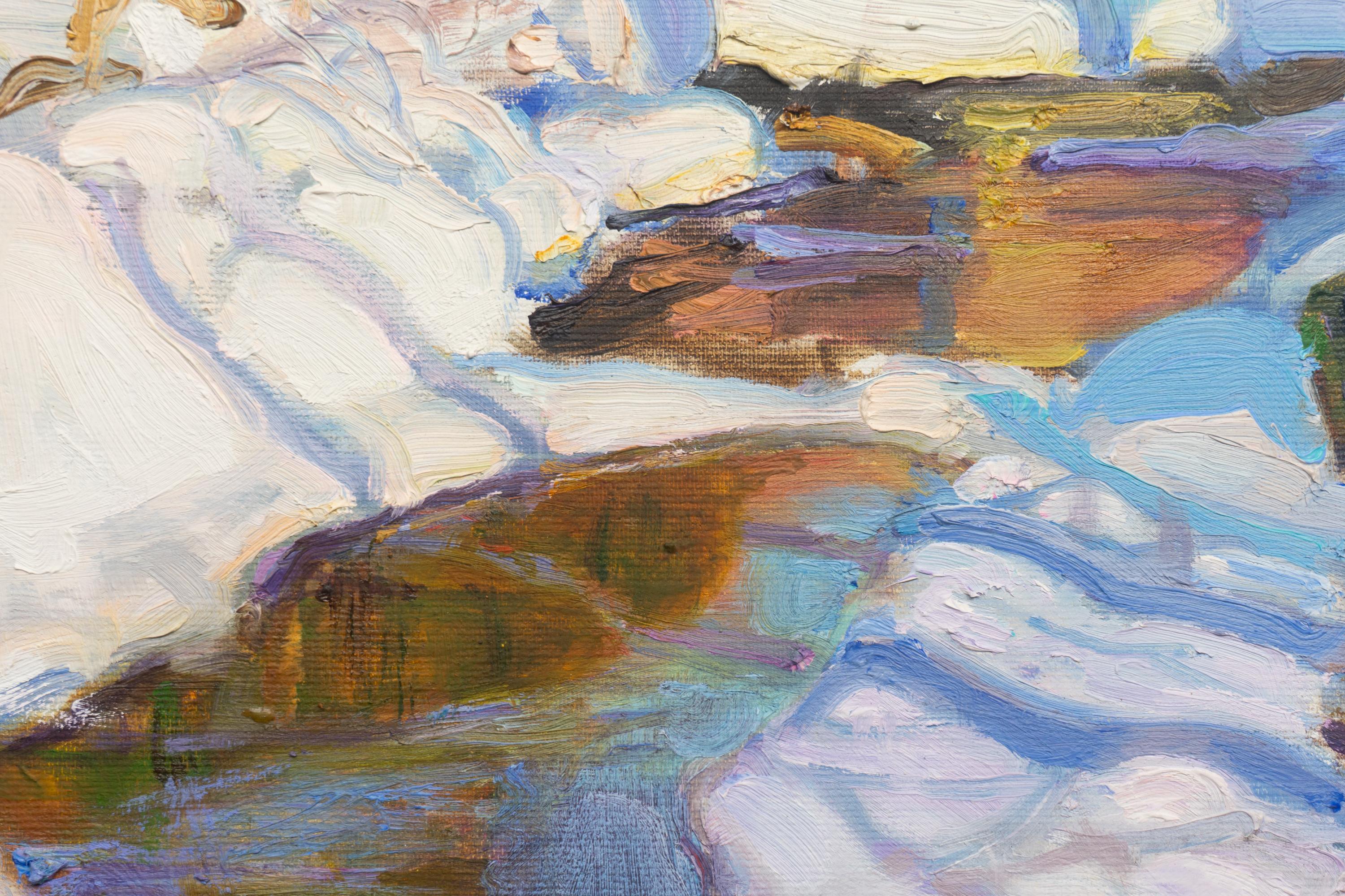 March, thaw - Brown Still-Life Painting by Valery Bayda 
