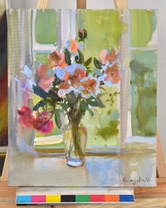 Matin. Fenêtre. Peinture de Valery Bayda. Huile sur toile. 65x81 cm. Signé