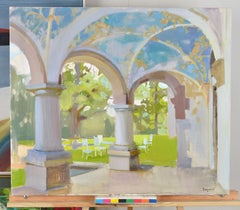Palacio de Cesvaine. Pintura de Valery Bayda. Óleo sobre lienzo. 60x70 cm. Firmado