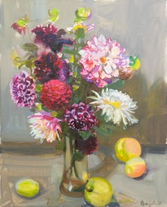 Purple dahlias