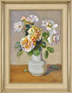 Roses. 2025. Cardboard, oil. 44x32 cm