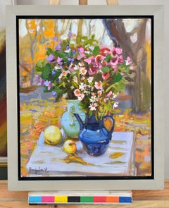 September. Flowers. 2025. Canvas, cardboard, oil. 30x25 cm.