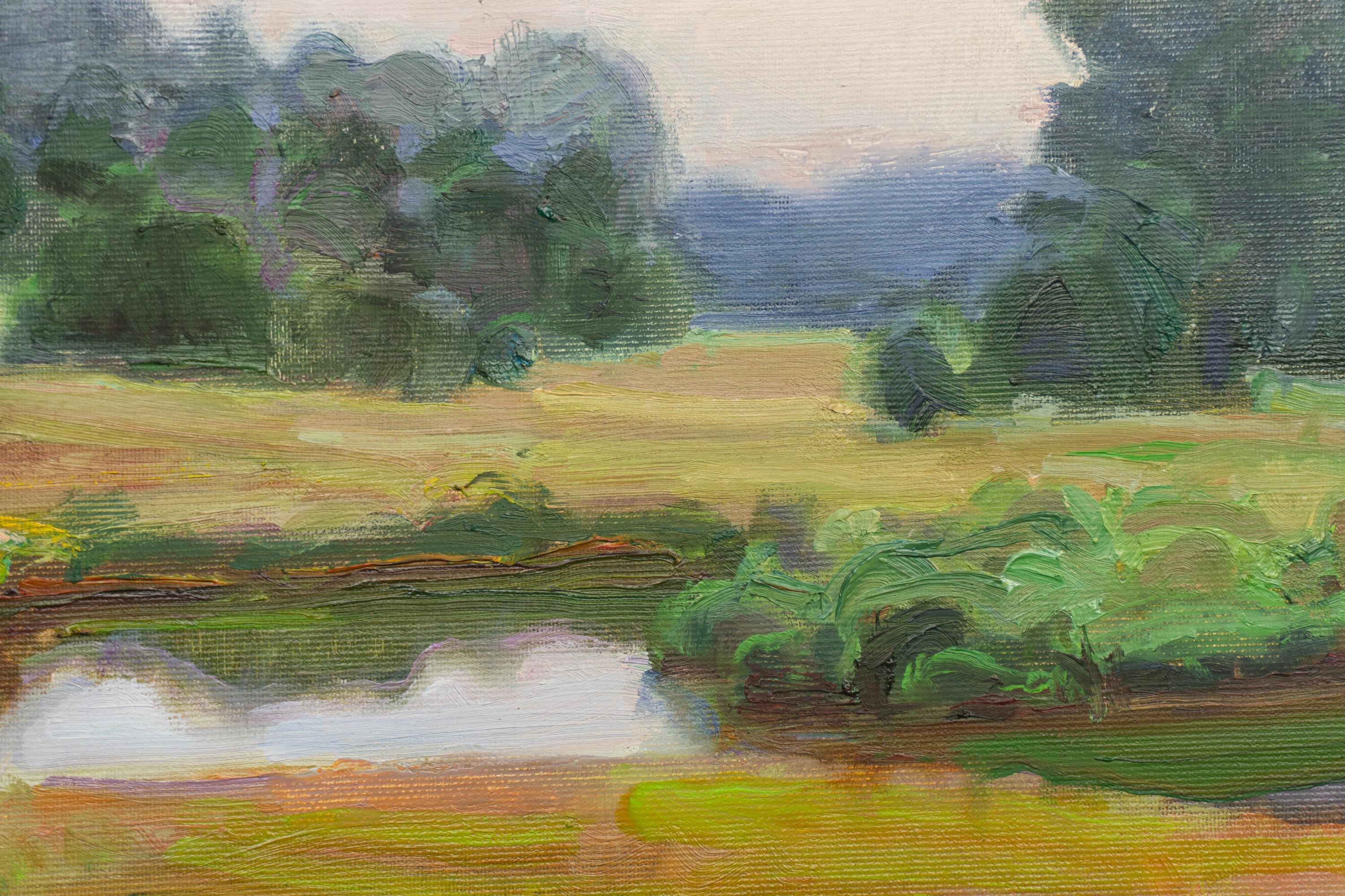 Prairies d'été - Impressionnisme Painting par Valery Bayda 