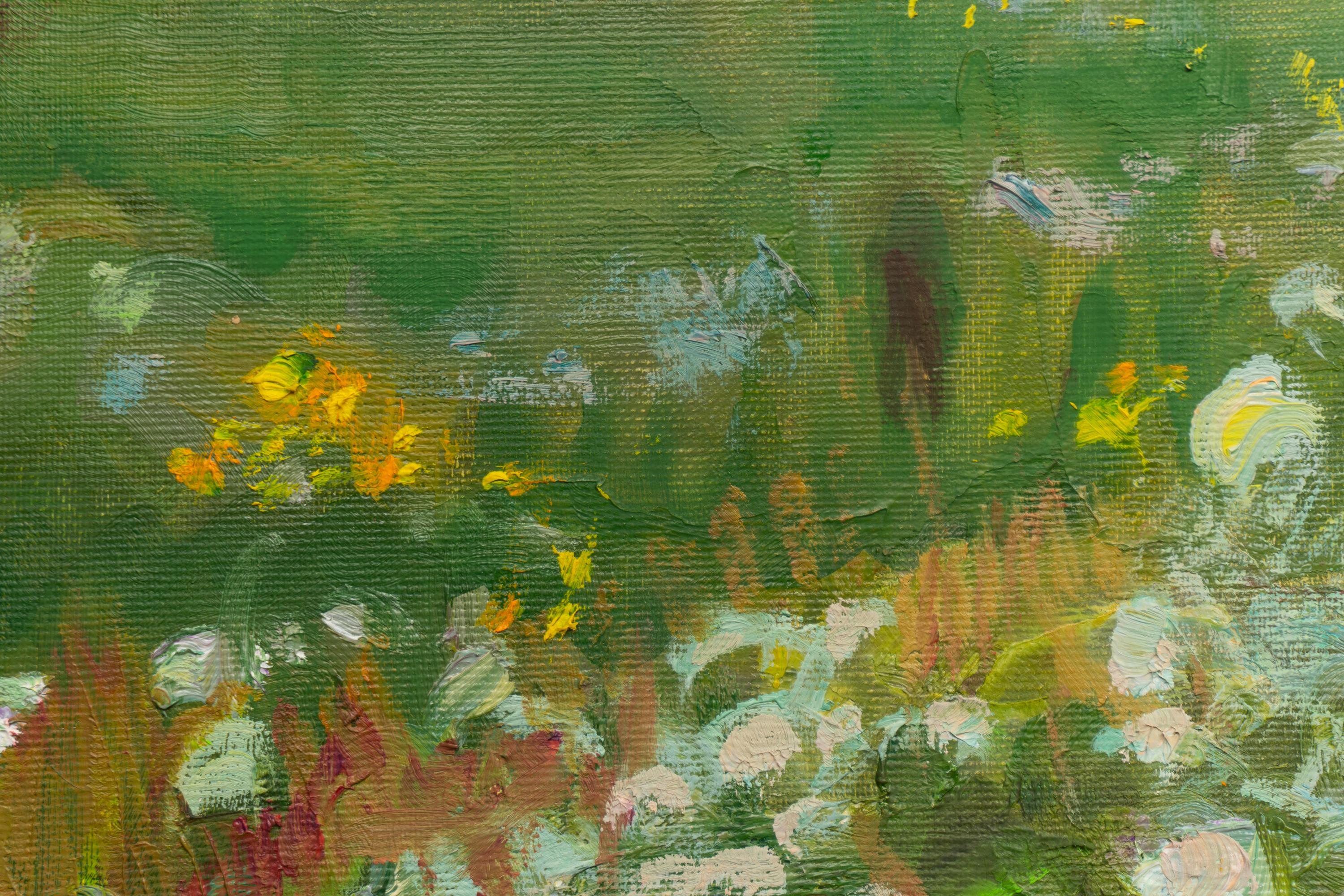 Prairies d'été - Marron Still-Life Painting par Valery Bayda 