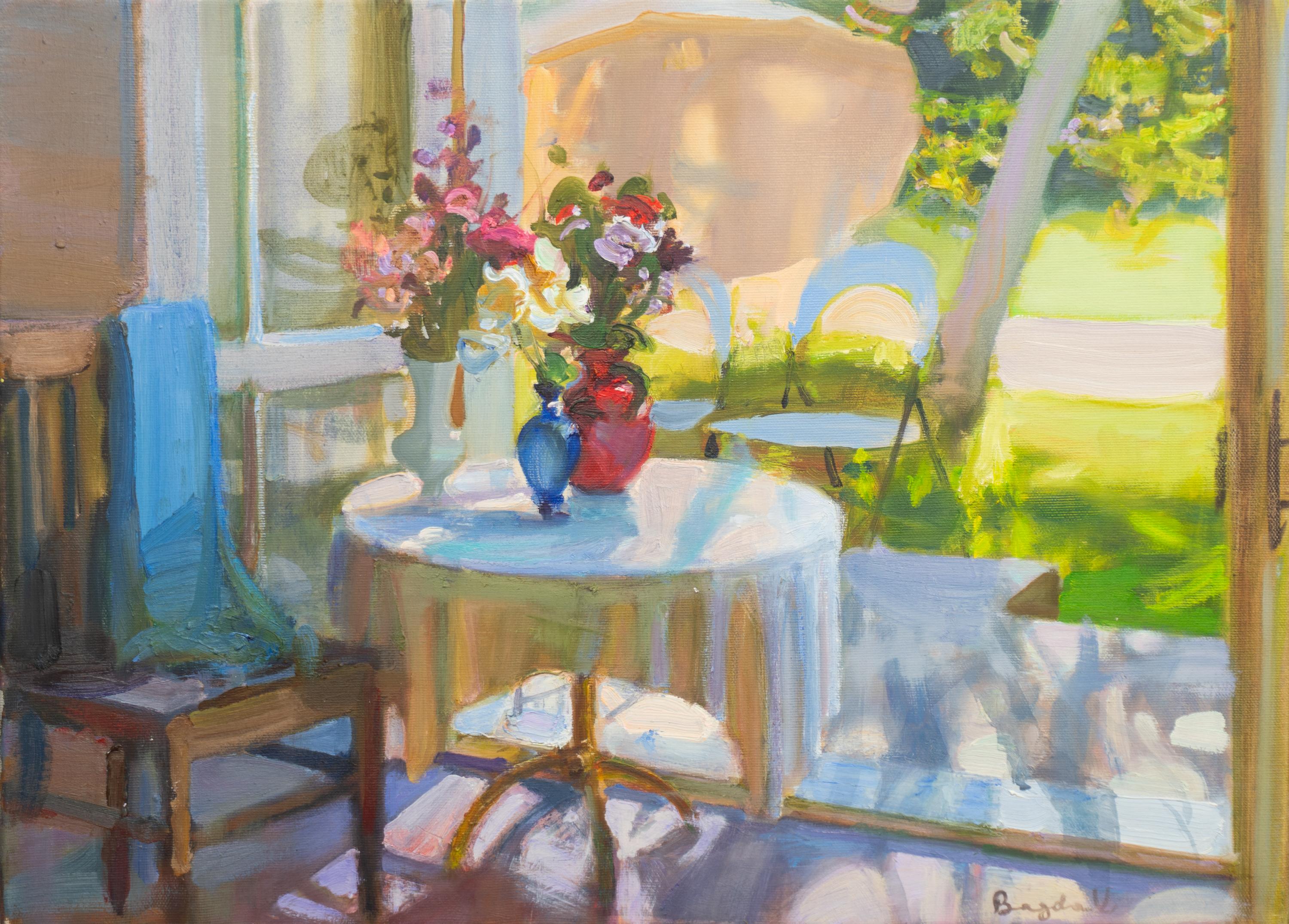 Valery Bayda  Landscape Painting – Sommersonne